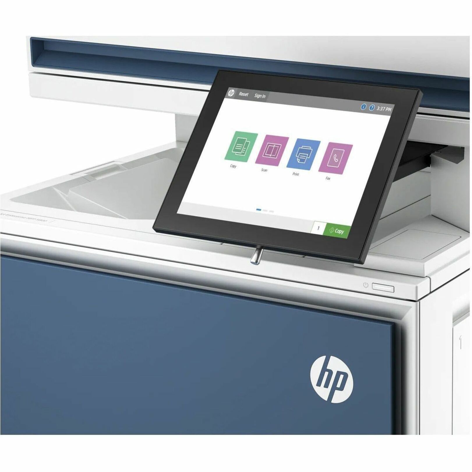 HP Color LaserJet Enterprise MFP 5800f Printer - Copier/Fax/Printer/Scanner - 45 ppm Color Print - 1200 x 1200 dpi Print - Automatic Duplex Print - Up to 80000 Pages Monthly - Color Flatbed, ADF, CIS Scanner - 600 dpi Optical Scan - Monochrome Fax - Gigabit Ethernet - Apple AirPrint, Mopria, HP ePrint, HP Web Jetadmin, Near Field Communication (NFC) - USB - For Plain Paper Print — alternate image5