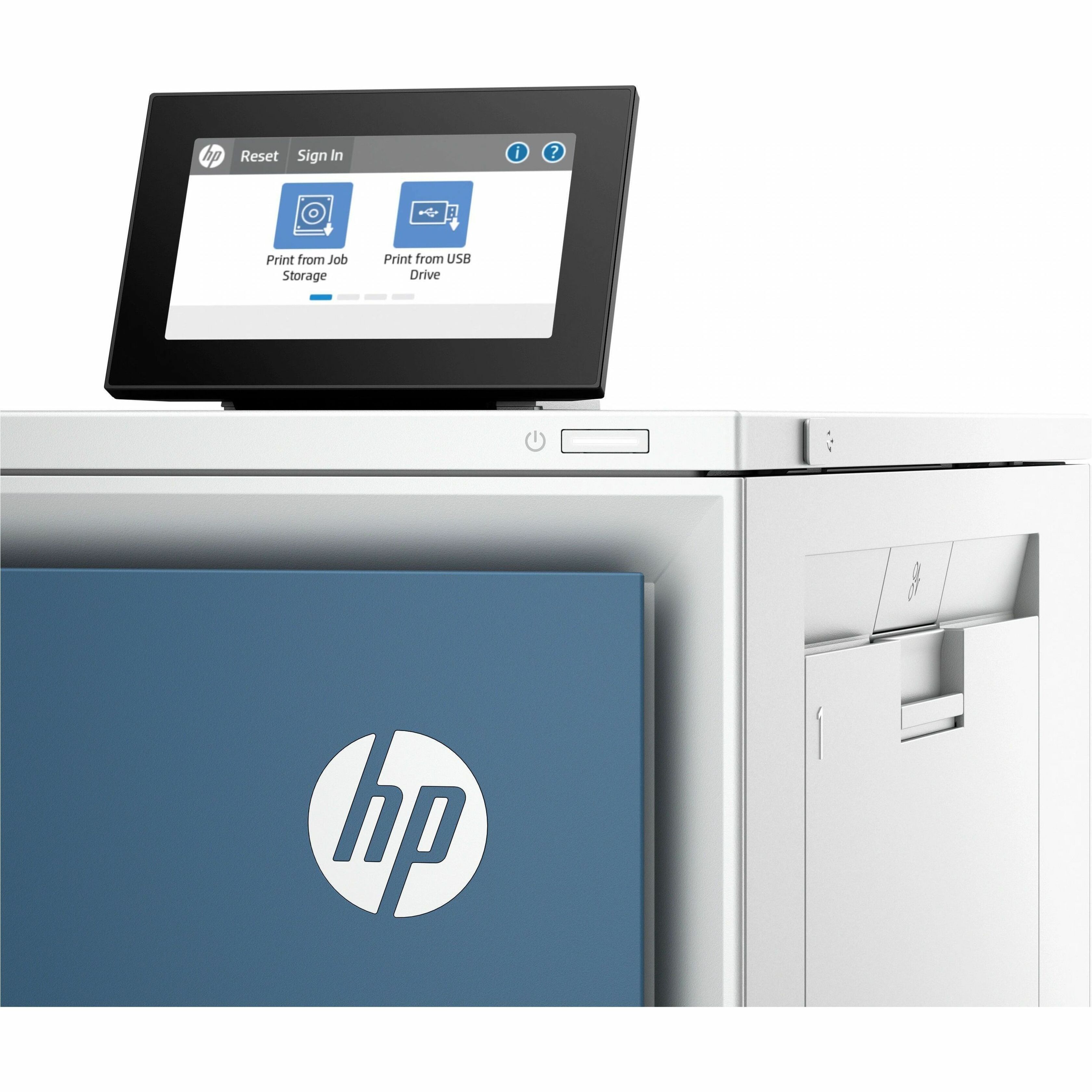 HP LaserJet Enterprise 6700dn Desktop Wireless Laser Printer - Color - 84 ppm Mono / 84 ppm Color - 1200 x 1200 dpi Print - Automatic Duplex Print - 650 Sheets Input - Ethernet - Wireless LAN - Apple AirPrint, Mopria, HP ePrint - 100000 Pages Duty Cycle - Plain Paper Print - Gigabit Ethernet - USB — alternate image3