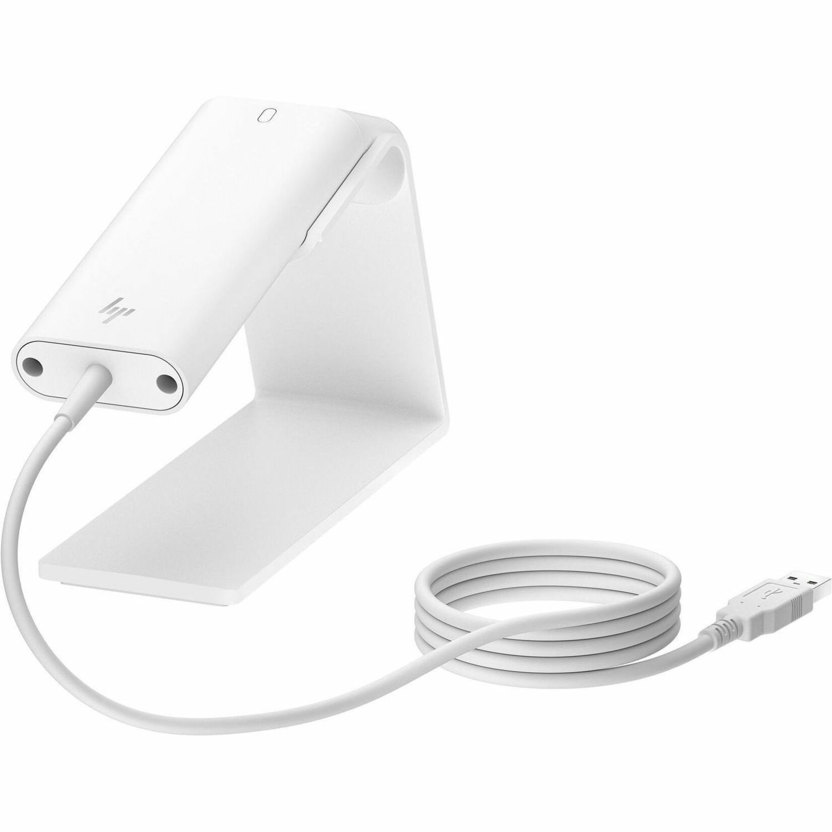 HP Engage 6Y2V5AA Barcode Scanner - Cable Connectivity - 2D, 1D - Imager - USB - White, Ceramic White - IP42 — rear