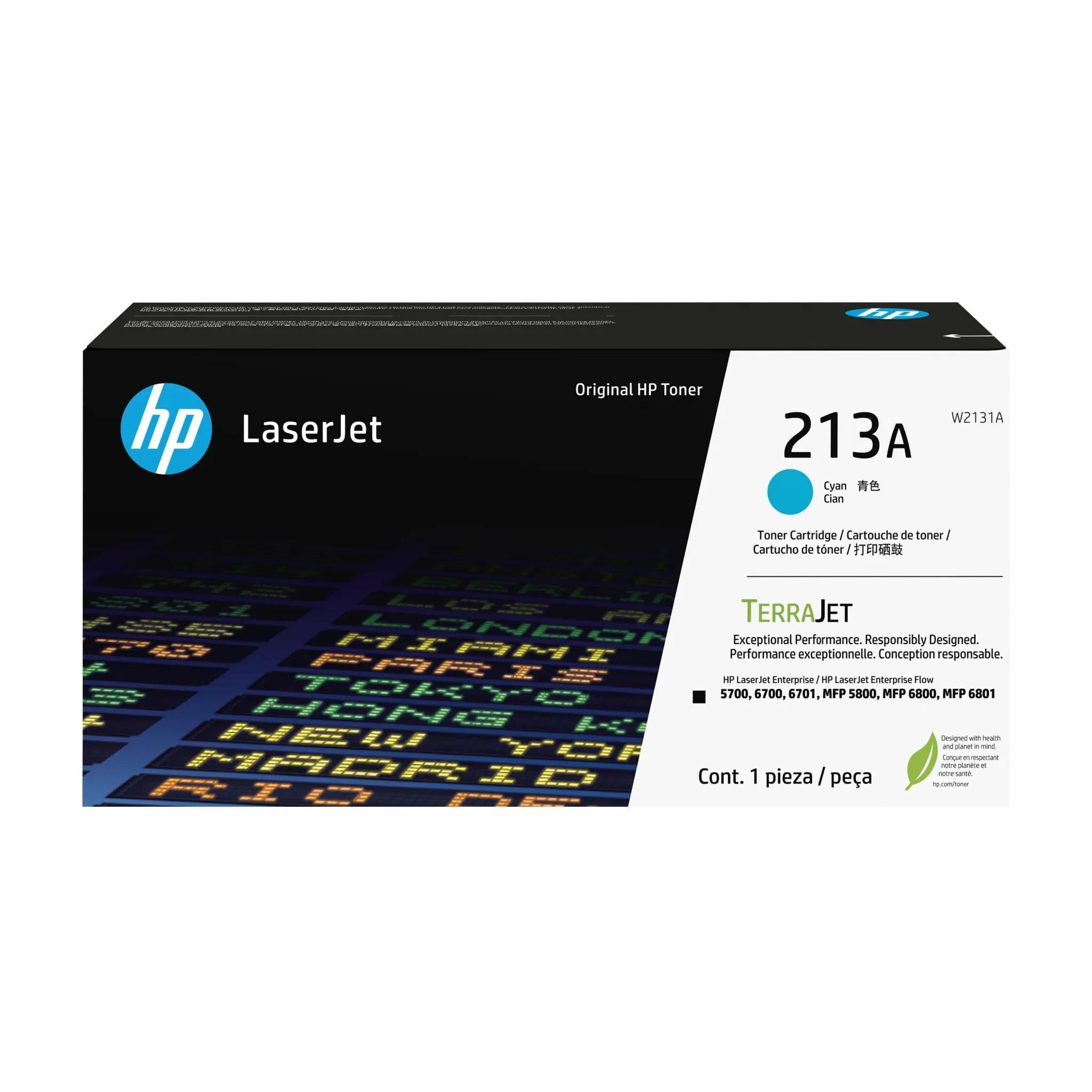 HP 213A Original Laser Toner Cartridge - Cyan - 1 Each