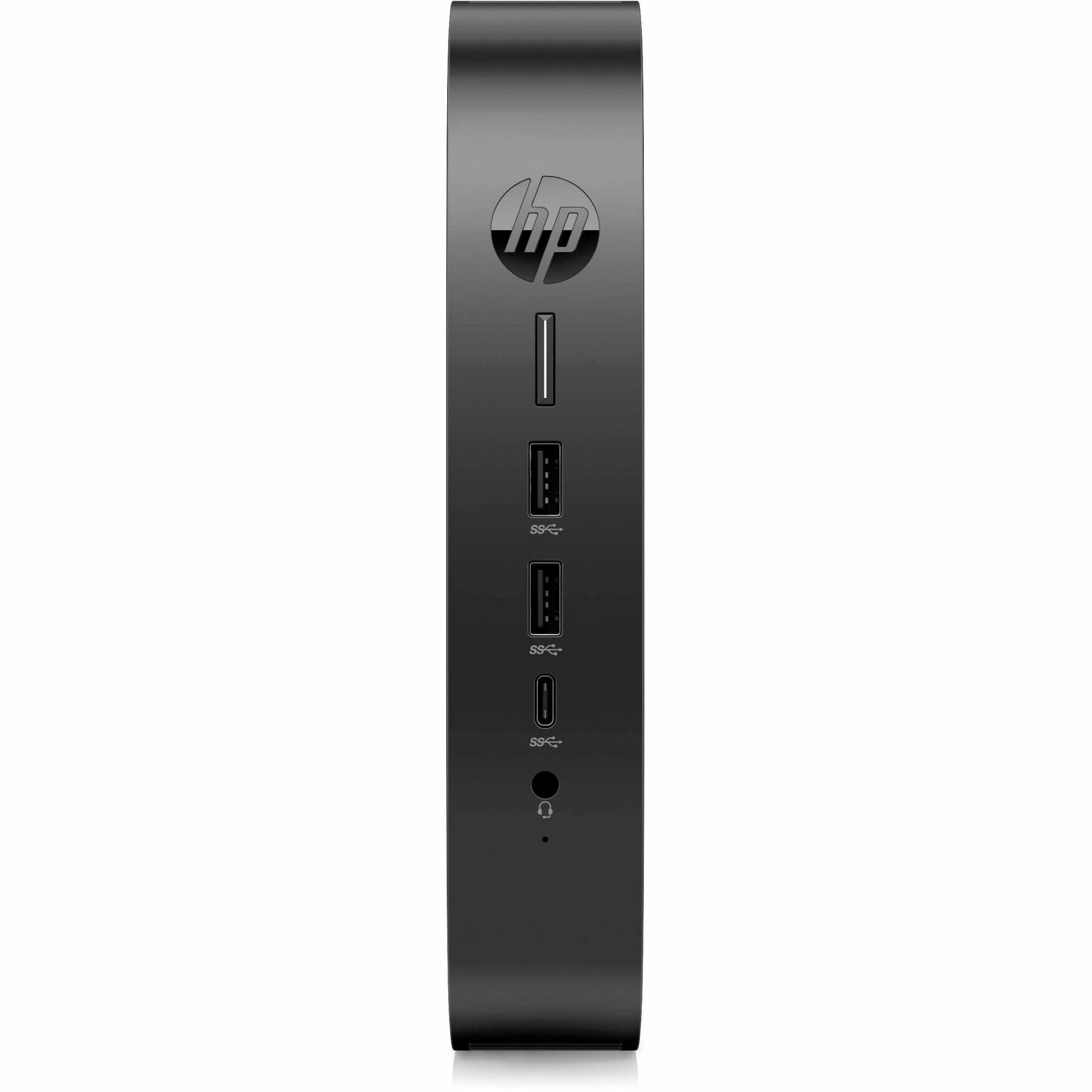 HP Elite t655 Small Form Factor Thin Client Ryzen R2314 Quad-core (4 Core) - AMD Chip - 4 GB RAM DDR4 SDRAM - DDR4-3200/PC4-25600 - 32 GB Flash - Ethernet - HP ThinPro - DisplayPort - Network (RJ-45) - 6 Total USB Port(s) - 45 W — frontmaximum
