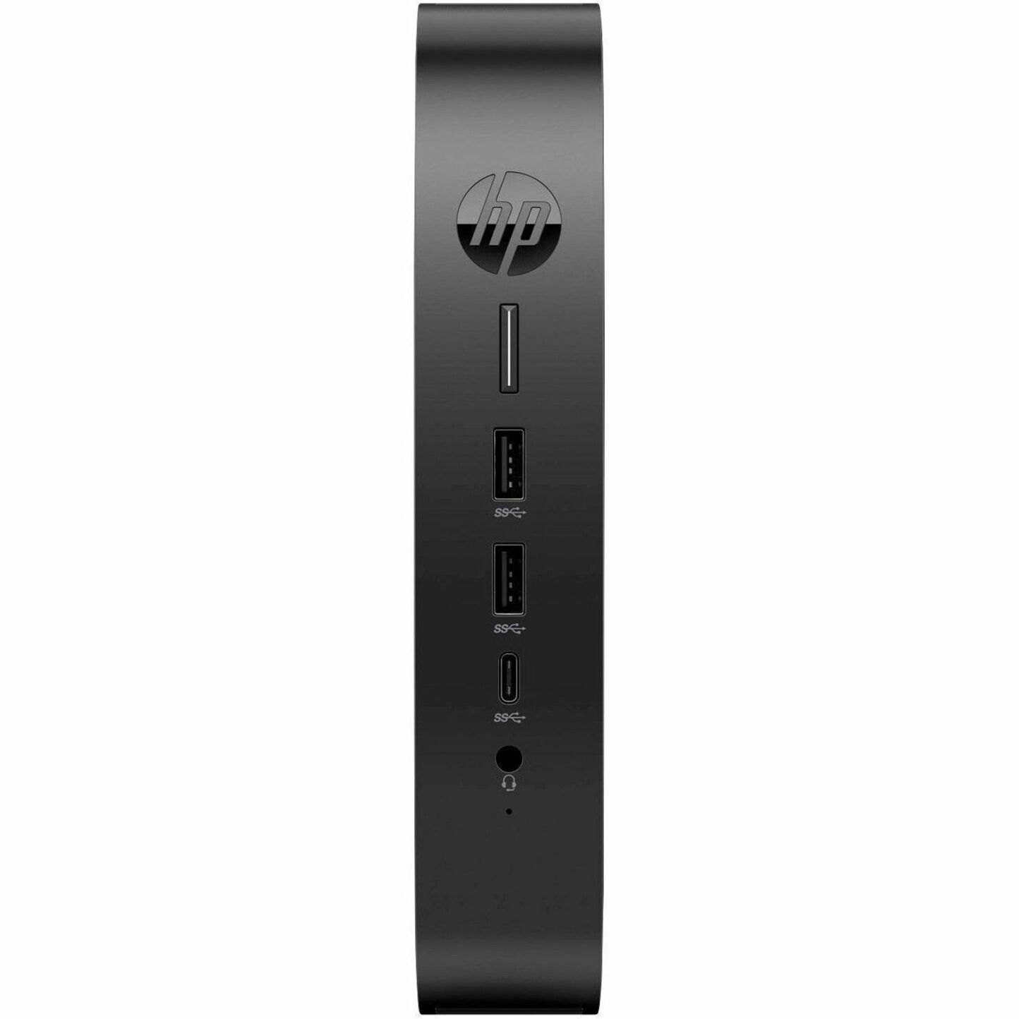 HP Elite t655 Thin Client - AMD Ryzen Embedded R2314 Quad-core (4 Core) 2.10 GHz - TAA Compliant - AMD Chip - 8 GB RAM DDR4 SDRAM - 64 GB Flash - AMD - Gigabit Ethernet - Windows 10 IoT Enterprise - IEEE 802.11ax - Bluetooth 5.3 - DisplayPort - Network (RJ-45) - 7 Total USB Port(s) - 2 USB 2.0 Port(s) - USB Type-C - 45 W — frontmaximum