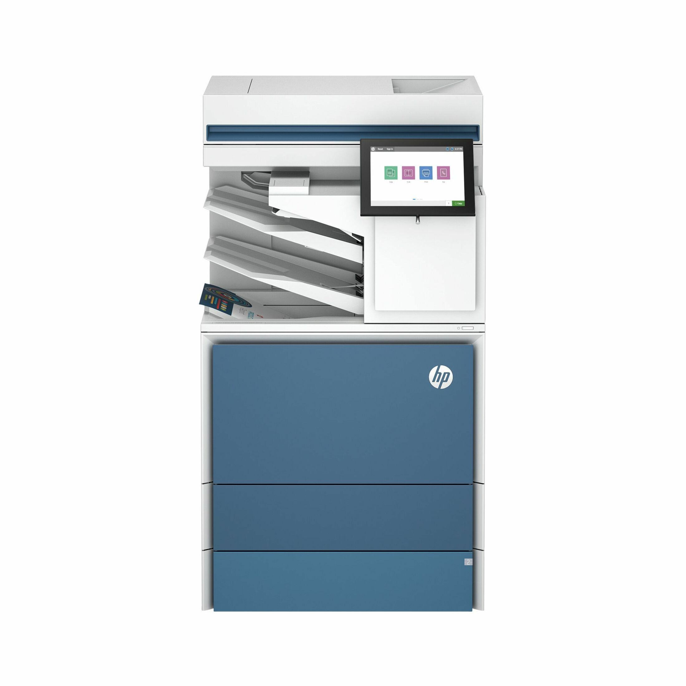 HP LaserJet Enterprise X677s Wired Laser Multifunction Printer - Color - Copier/Printer/Scanner - 1200 x 1200 dpi Print - Automatic Duplex Print - Up to 180000 Pages Monthly - Color Flatbed Scanner - 600 dpi Optical Scan - Gigabit Ethernet - USB - For Plain Paper Print