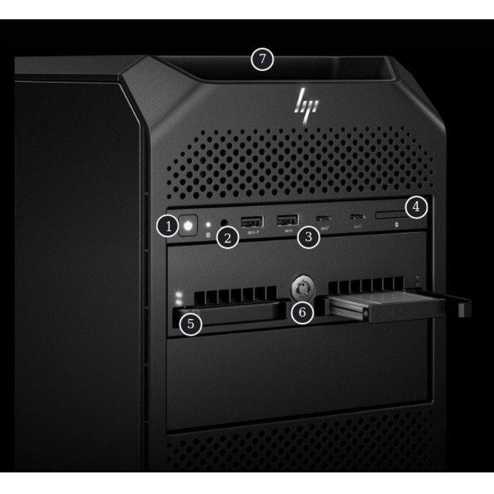 HP Z4 G5 Workstation - 1 Xeon w3-2435 - vPro Technology - 16 GB - 512 GB SSD - Tower - Black - Smart Buy - Intel W790 Chip - Windows 11 Pro - Serial ATA/600 Controller - 0, 1, 5, 10 RAID Levels - Intel Optane Memory Ready - French Keyboard - Gigabit Ethernet — alternate image10