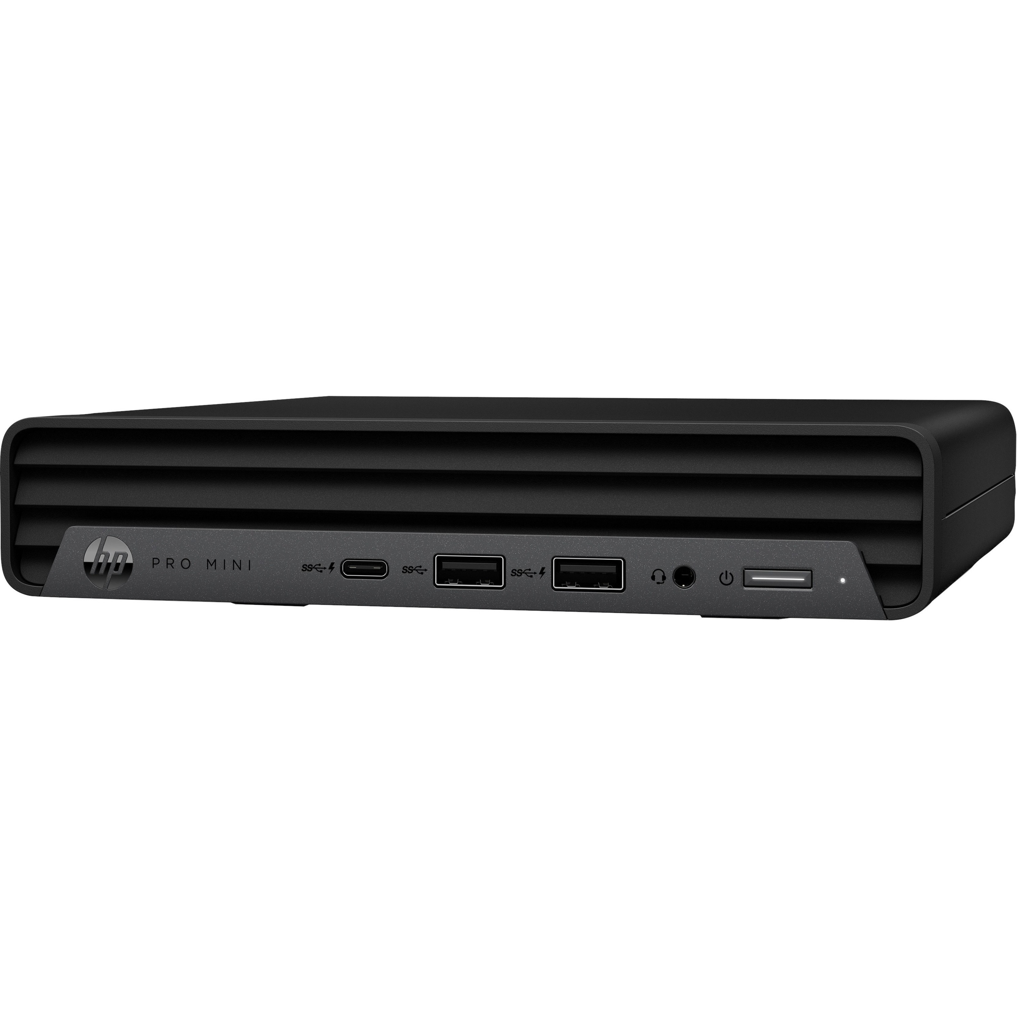 HP Pro Mini 400 G9 Desktop Computer - Intel Core i3 12th Gen i3-12300T - 8 GB - 256 GB PCI Express NVMe SSD - Mini PC - Intel Q670 Chip - Intel UHD Graphics 730 DDR4 SDRAM - 90 W — left