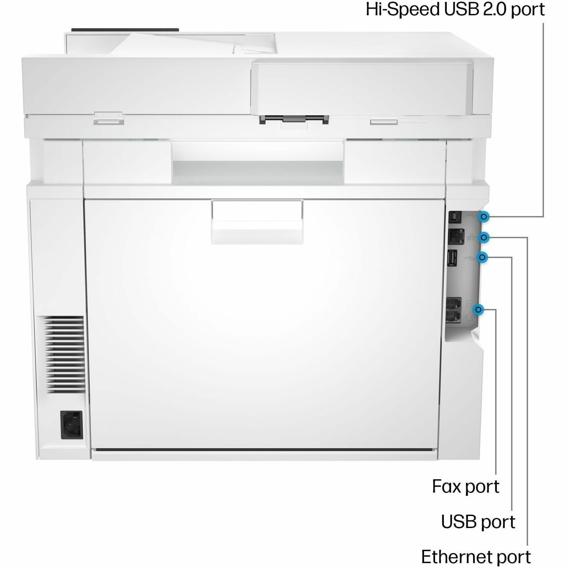 HP 4301fdn Laser Multifunction Printer - Color - White - Copier/Fax/Printer/Scanner - 35 ppm Color Print - 600 x 600 dpi Print - Automatic Duplex Print - Flatbed/ADF Scanner - For Plain Paper Print — alternate image1