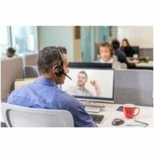 Poly Savi 8210 UC DECT 1920-1930 MHz USB-A Headset - Mono - Wireless - Bluetooth/DECT - 590.6 ft - 20 Hz - 20 kHz - On-ear, Over-the-head - Monaural - Ear-cup - Noise Cancelling, Omni-directional Microphone - Noise Canceling - Black — alternate image3