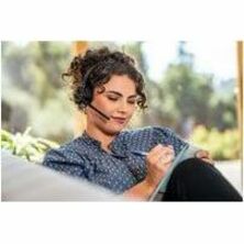 Poly Savi 8210 UC DECT 1920-1930 MHz USB-A Headset - Mono - Wireless - Bluetooth/DECT - 590.6 ft - 20 Hz - 20 kHz - On-ear, Over-the-head - Monaural - Ear-cup - Noise Cancelling, Omni-directional Microphone - Noise Canceling - Black — alternate image4