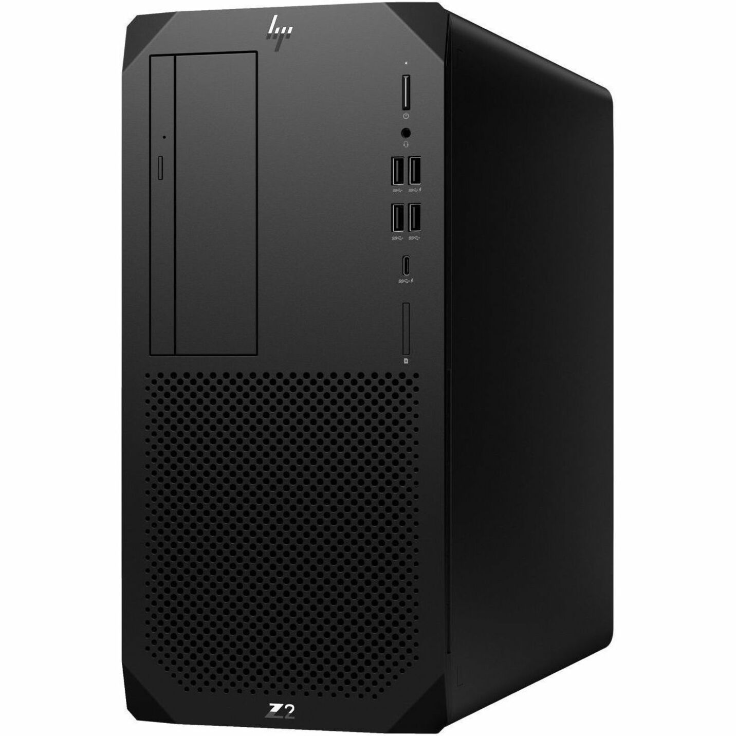 HP Z2 G9 Workstation - 1 x Intel Core i7 12th Gen i7-12700 - 16 GB - 256 GB SSD - Tower - Black - Intel W680 Chip - Serial ATA/600 Controller - 0, 1 RAID Levels - Gigabit Ethernet — left