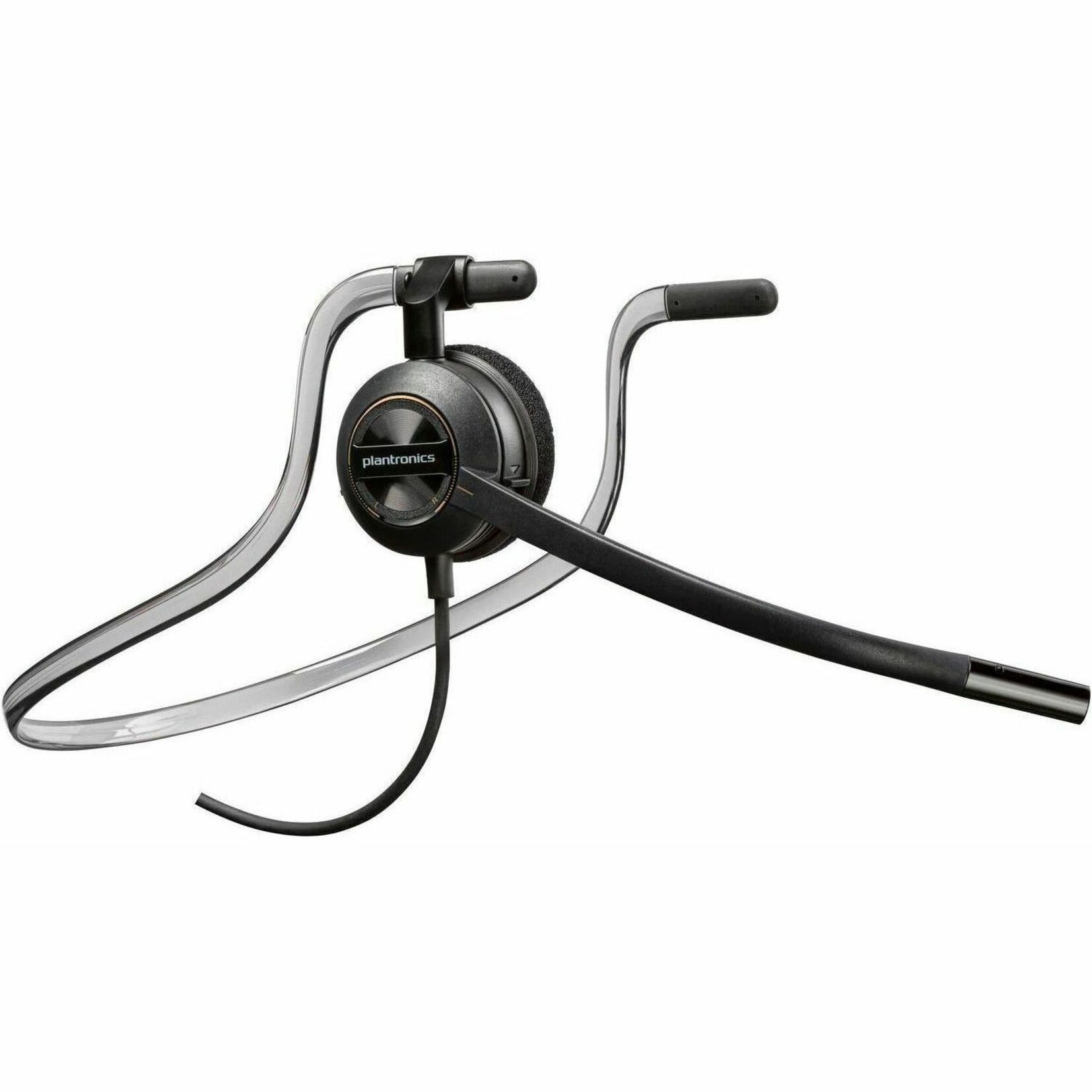 Poly EncorePro 540D with Quick Disconnect Convertible Digital Headset TAA - Mono - Quick Disconnect - Wired - Over-the-head, On-ear - Monaural - Supra-aural - 2.92 ft Cable - Noise Cancelling, Uni-directional Microphone - Noise Canceling - Black - TAA Compliant — alternate image1