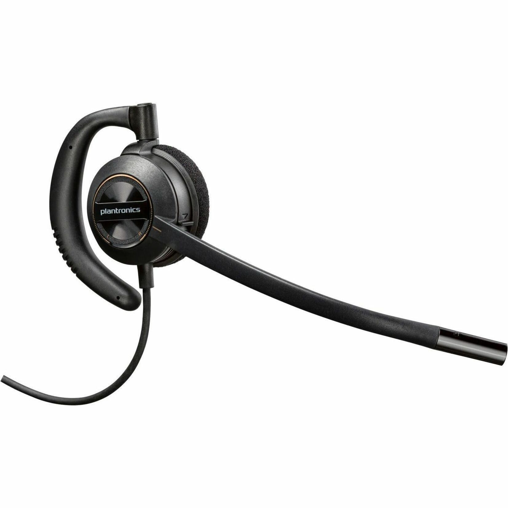 Poly EncorePro 540D with Quick Disconnect Convertible Digital Headset TAA - Mono - Quick Disconnect - Wired - Over-the-head, On-ear - Monaural - Supra-aural - 2.92 ft Cable - Noise Cancelling, Uni-directional Microphone - Noise Canceling - Black - TAA Compliant — alternate image2