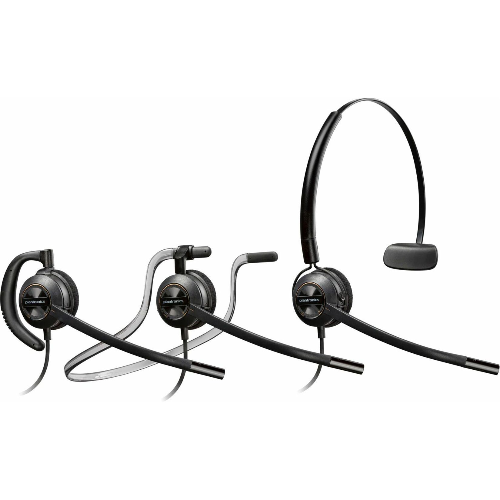 Poly EncorePro 540D with Quick Disconnect Convertible Digital Headset TAA - Mono - Quick Disconnect - Wired - Over-the-head, On-ear - Monaural - Supra-aural - 2.92 ft Cable - Noise Cancelling, Uni-directional Microphone - Noise Canceling - Black - TAA Compliant