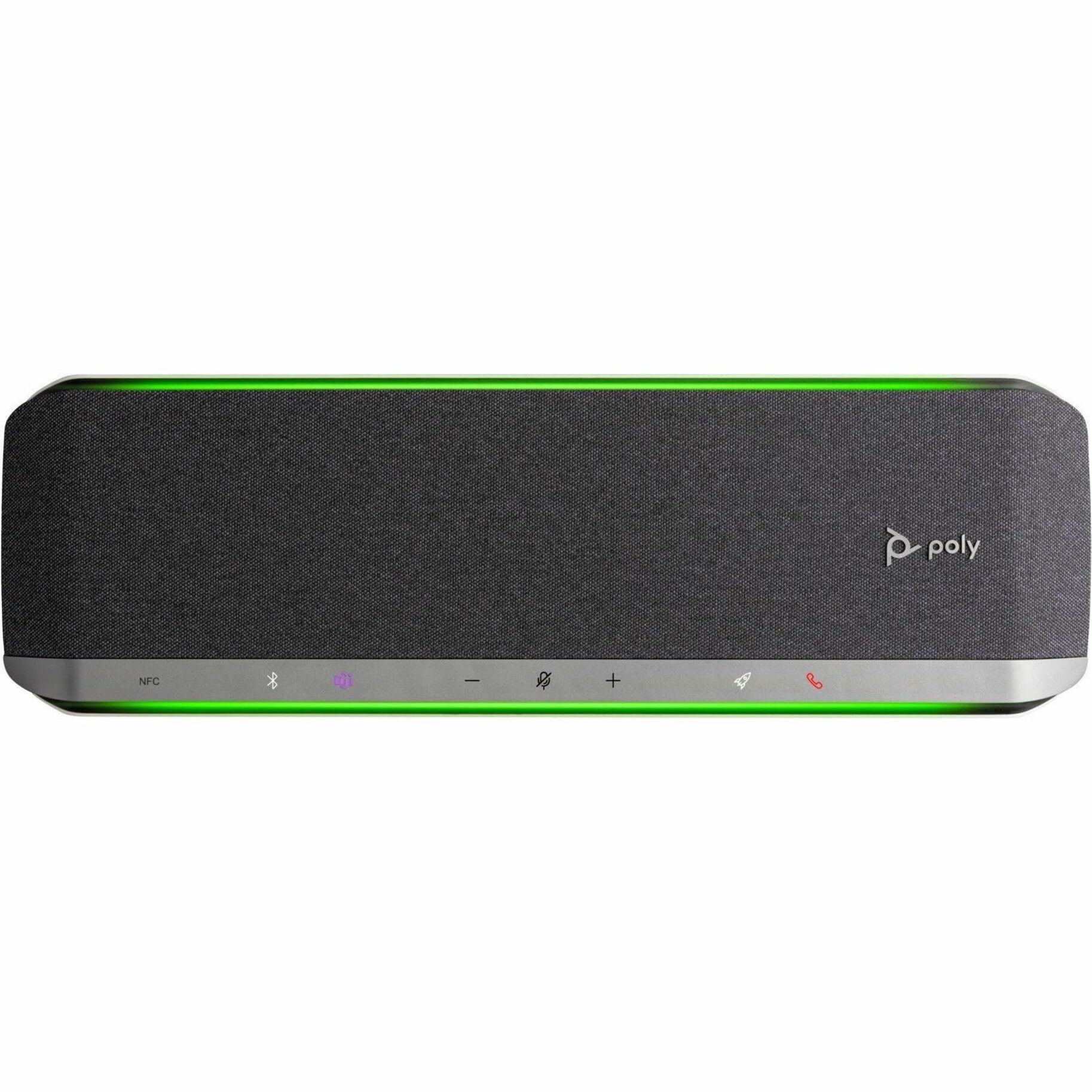 Poly Sync 60 Speakerphone - Wired/Wireless Bluetooth - Microsoft Teams - 6 x Bi-directional Microphone(s) - 50 mm Speaker(s) - Silver — alternate image1
