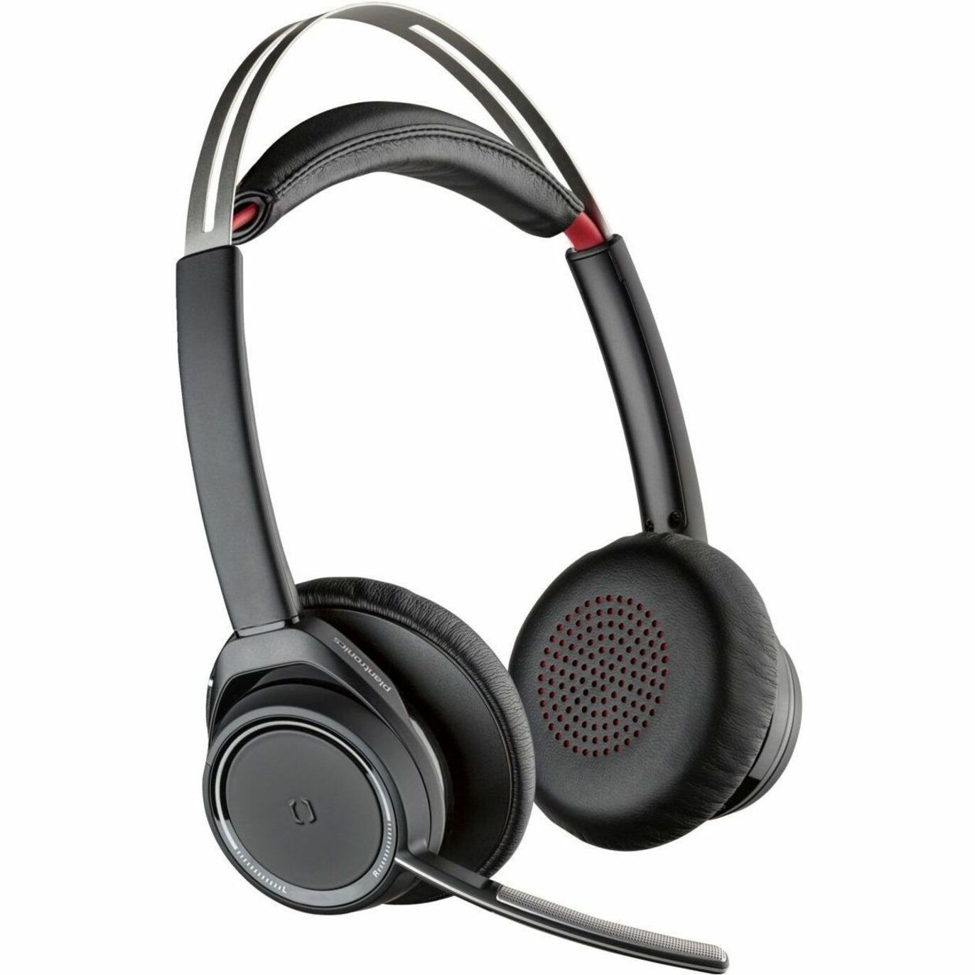 Poly Voyager Focus B825-M UC Microsoft Teams Certified Headset for Vending Machines - Microsoft Teams Certification - Siri, Google Assistant - Stereo - Wireless - Bluetooth - 98 ft - Over-the-head, On-ear - Binaural - Supra-aural - MEMS Technology, Electret Condenser Microphone - Noise Canceling - Black — alternate image3