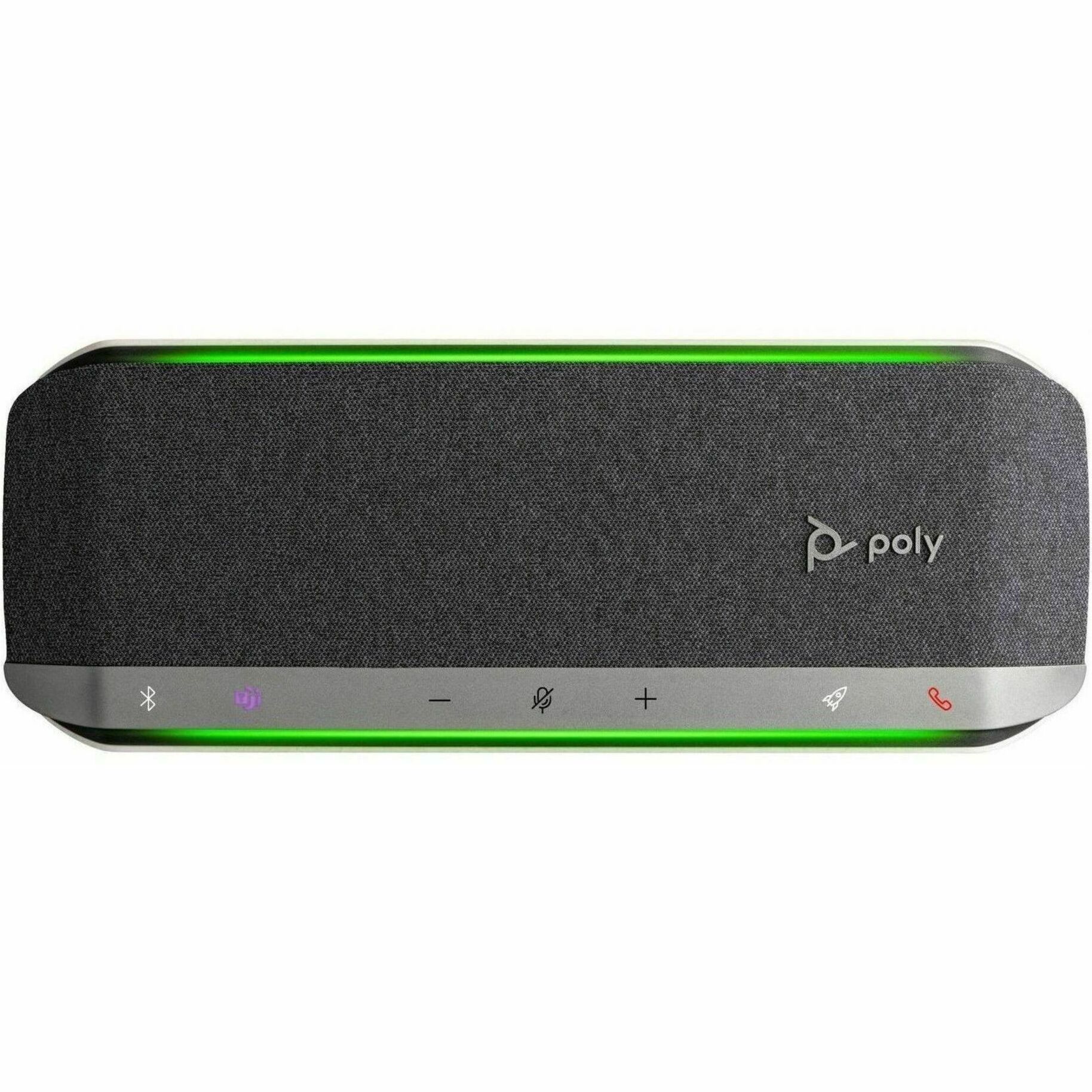 Poly Sync 40+ Speakerphone - Wired/Wireless Bluetooth - Microsoft Teams - 3 x Bi-directional Microphone(s) - 50 mm Speaker(s) - Silver — alternate image4