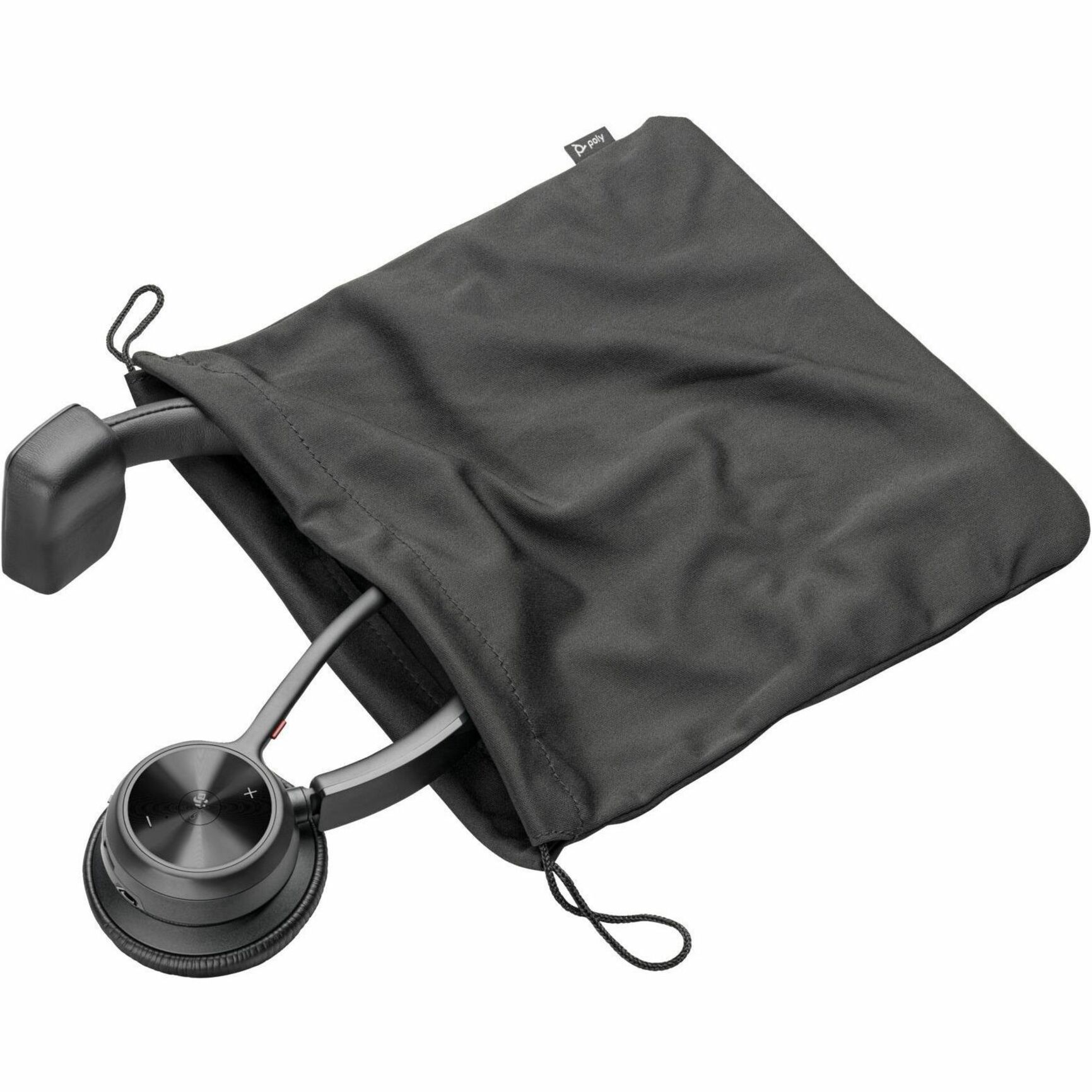 Poly Voyager 4310 Microsoft Teams Certified USB-A Headset + BT700 Dongle - Microsoft Teams Certification - Google Assistant, Siri - Mono - USB Type A - Wired/Wireless - Bluetooth - 298.6 ft - 20 Hz to 20 kHz - Over-the-head, On-ear - Monaural - Supra-aural - 4.92 ft Cable - Electret Condenser, MEMS Technology, Noise Cancelling Microphone - Noise Canceling - Black — alternate image1