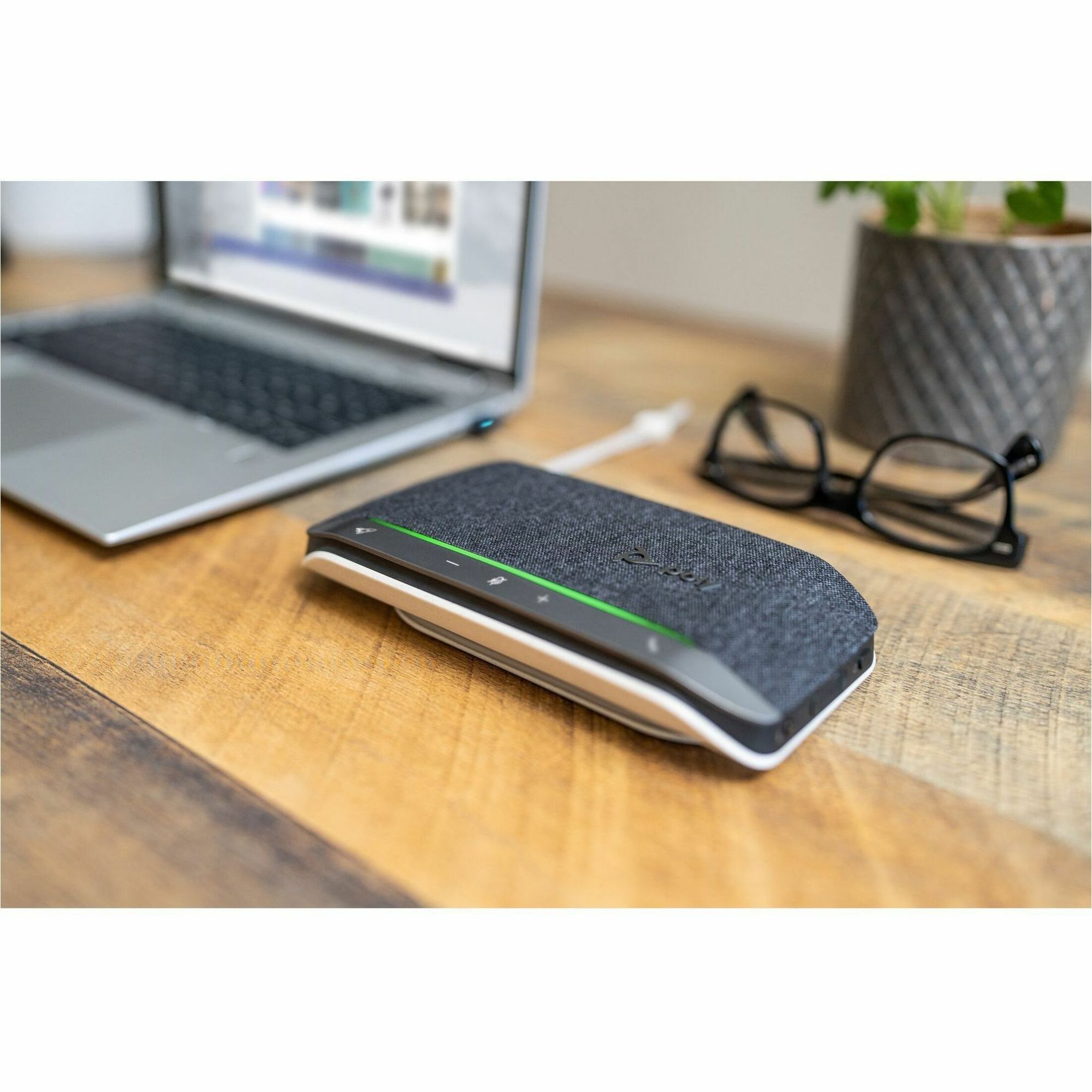 Poly Sync 20+ Microsoft Teams Certified USB-A Speakerphone - Wired/Wireless Bluetooth - Microsoft Teams - 3 x Bi-directional Microphone(s) - 40 mm Speaker(s) - Silver — alternate image5