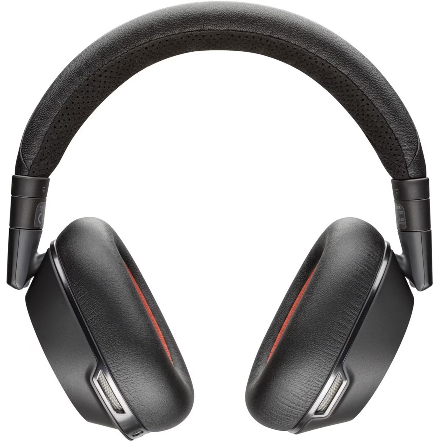 Poly Voyager 8200 USB-C Black Headset - Siri, Google Assistant - Stereo - USB Type C, Micro USB, USB Type A - Wireless - Bluetooth - 98.4 ft - 20 Hz to 20 Hz - Over-the-ear, Over-the-head - Binaural - Ear-cup - Omni-directional, Electret Condenser, MEMS Technology Microphone - Black — frontmaximum