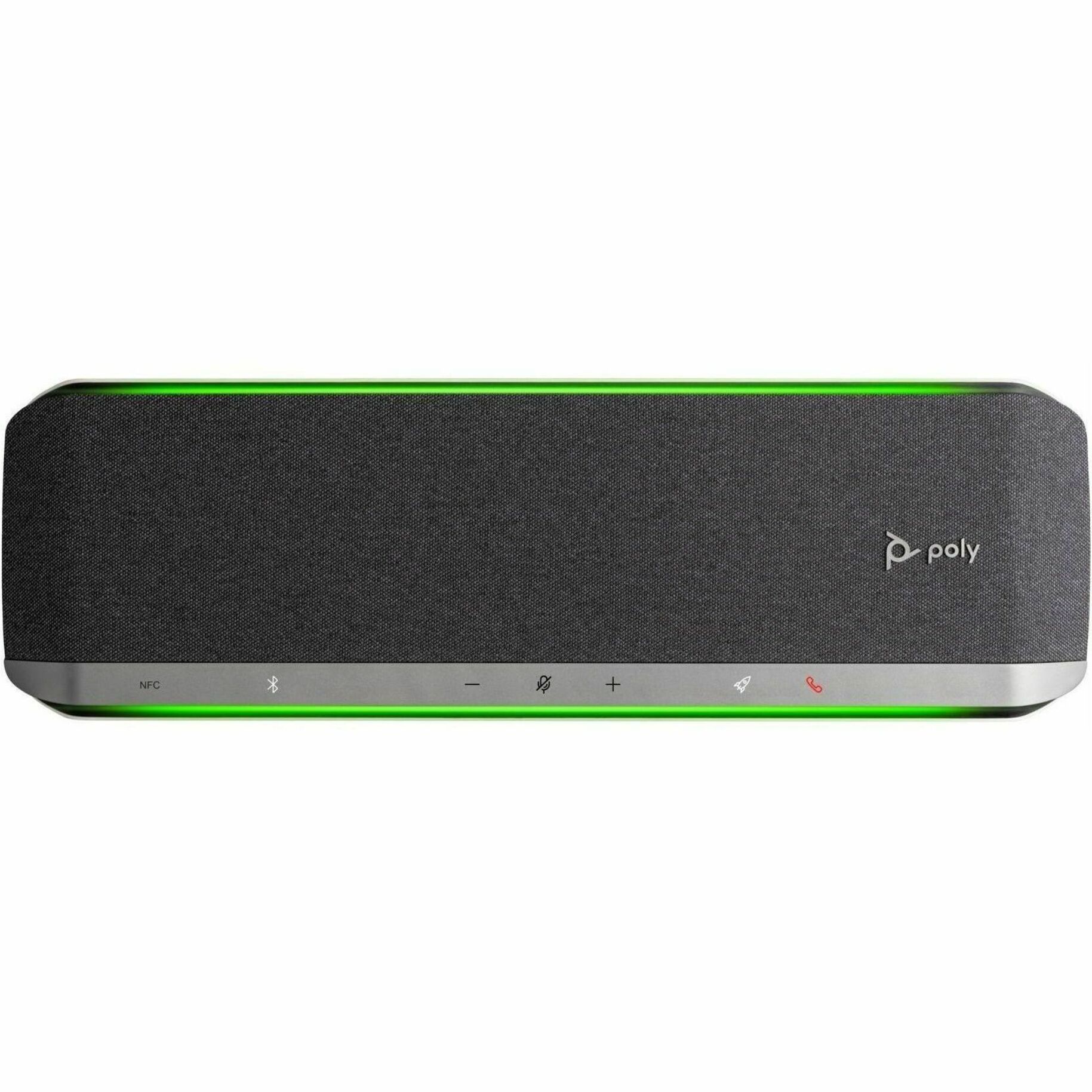 Poly Sync 60 Speakerphone - Wired/Wireless Bluetooth - 6 x Bi-directional Microphone(s) - 50 mm Speaker(s) - Silver — alternate image3