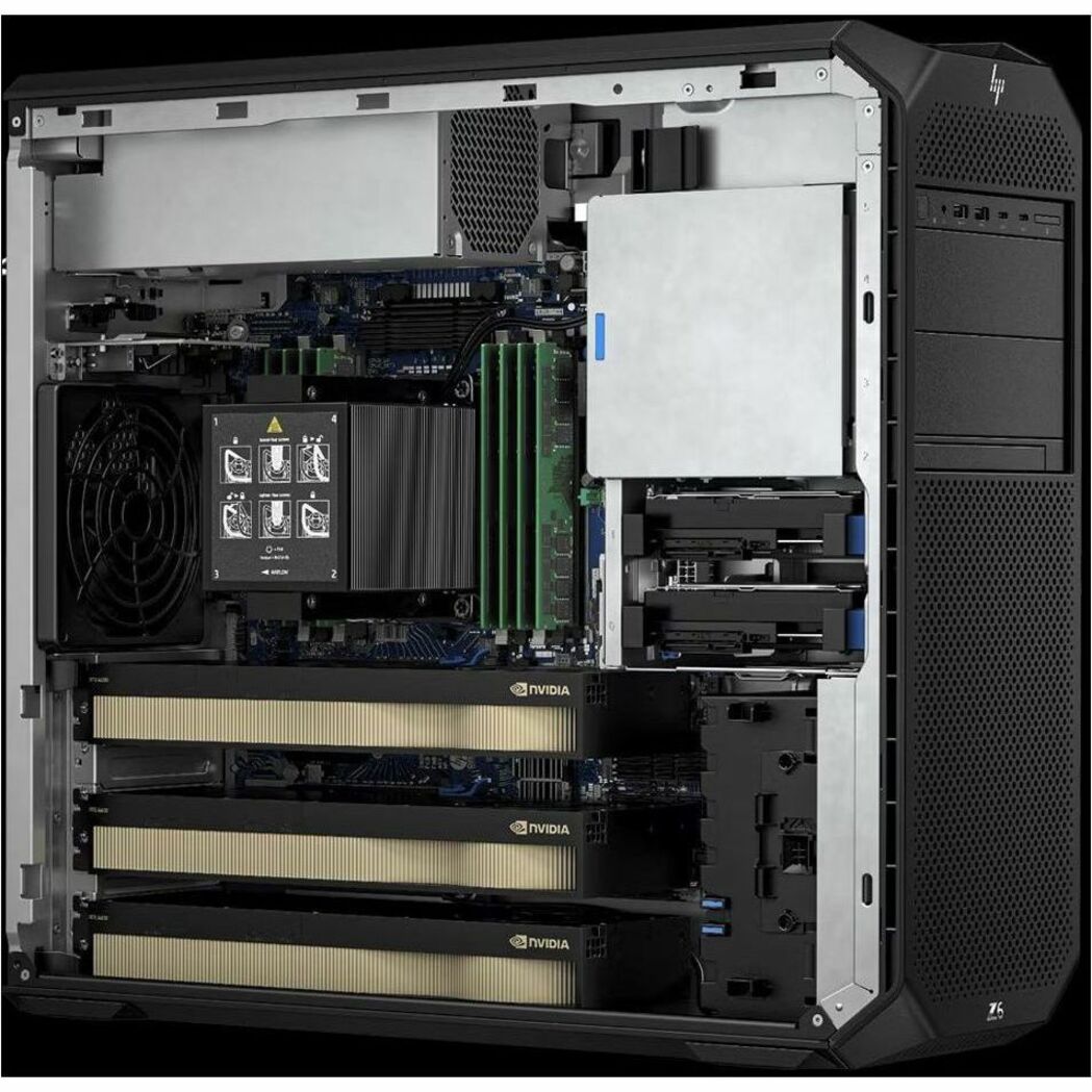 HP Z6 G5 Workstation - 1 Xeon w5-3435X - vPro Technology - 32 GB - 512 GB SSD - Tower - Black - Smart Buy - Intel W790 Chip - Windows 11 Pro - Serial ATA/600 Controller - 0, 1, 5, 10 RAID Levels - English Keyboard - Gigabit Ethernet — alternate image2