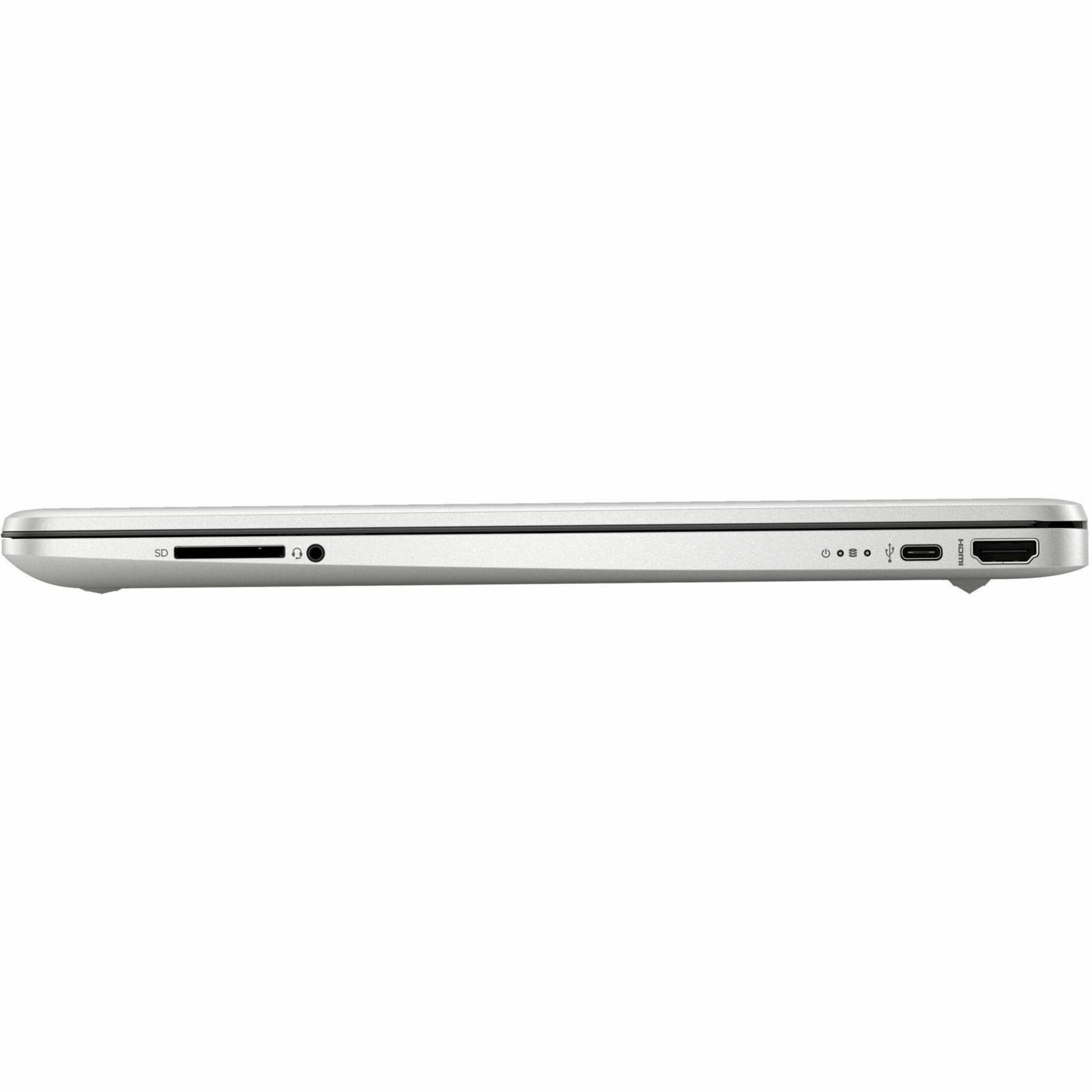 HP 15.6" Notebook - HD - 1366 x 768 - (Intel Core i7 12th Gen i7-1255U Deca-core (10 Core) - 8 GB Total RAM - 512 GB SSD - Natural Silver - Intel Chip - 1366 x 768 - Windows 11 Home Single Language - Intel Iris Xe Graphics - BrightView - Front Camera/Webcam - 10.75 Hours Battery Run Time - IEEE 802.11ac Wireless LAN Standard — leftmaximum