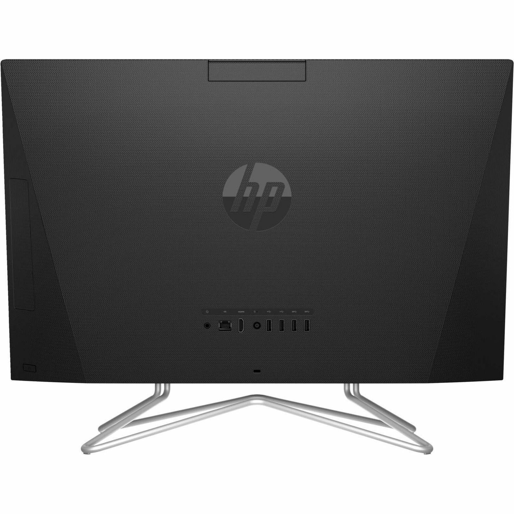 HP 22-dd2000 22-dd2025la All-in-One Computer - Intel Celeron J4025 - 4 GB - 128 GB PCI Express NVMe SSD - 21.5" Full HD - Desktop - Jet Black - Intel Chip - 1920 x 1080 - Windows 11 Home Single Language - Intel UHD Graphics 600 DDR4 SDRAM - IEEE 802.11ac Wireless LAN - 65 W — rear