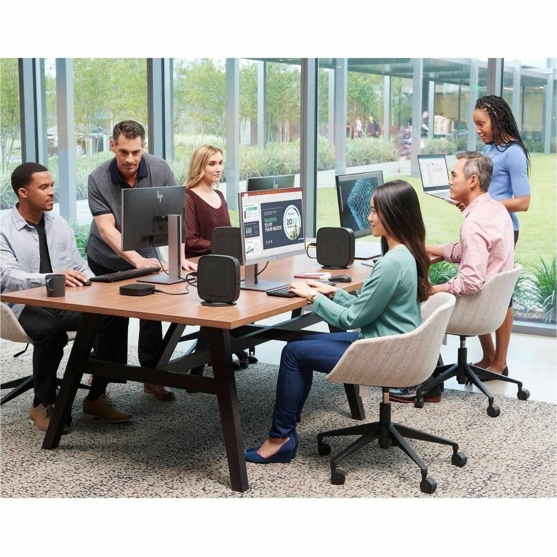 HP t740 Thin Client Ryzen V1756B Quad-core (4 Core) 3.25 GHz - TAA Compliant - AMD Chip - 8 GB RAM DDR4 SDRAM - 128 GB Flash - Gigabit Ethernet - DisplayPort - Network (RJ-45) - 7 Total USB Port(s) - 2 USB 2.0 Port(s) - USB Type-C - 90 W — alternate image4