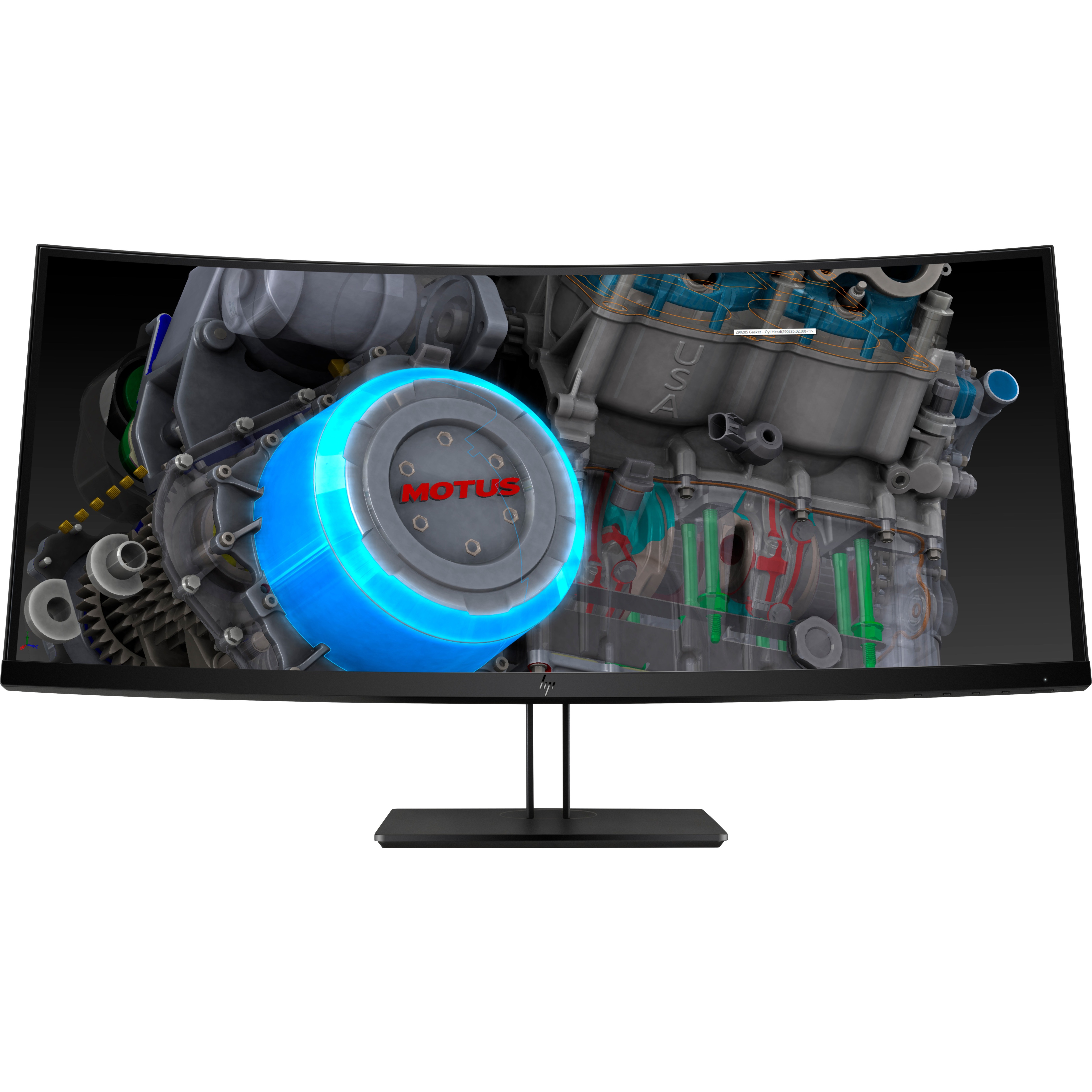 HP Z38c 38" Class UWQHD Curved Screen LED Monitor - 21:9 - Black - 37.5" Viewable - In-plane Switching (IPS) Technology - WLED Backlight - 3840 x 1600 - 1.07 Billion Colors - 300 Nit - 5 ms - 60 Hz Refresh Rate - USB Type-C - HDMI - DisplayPort - VESA Mount Compatible - USB Hub — alternate image1