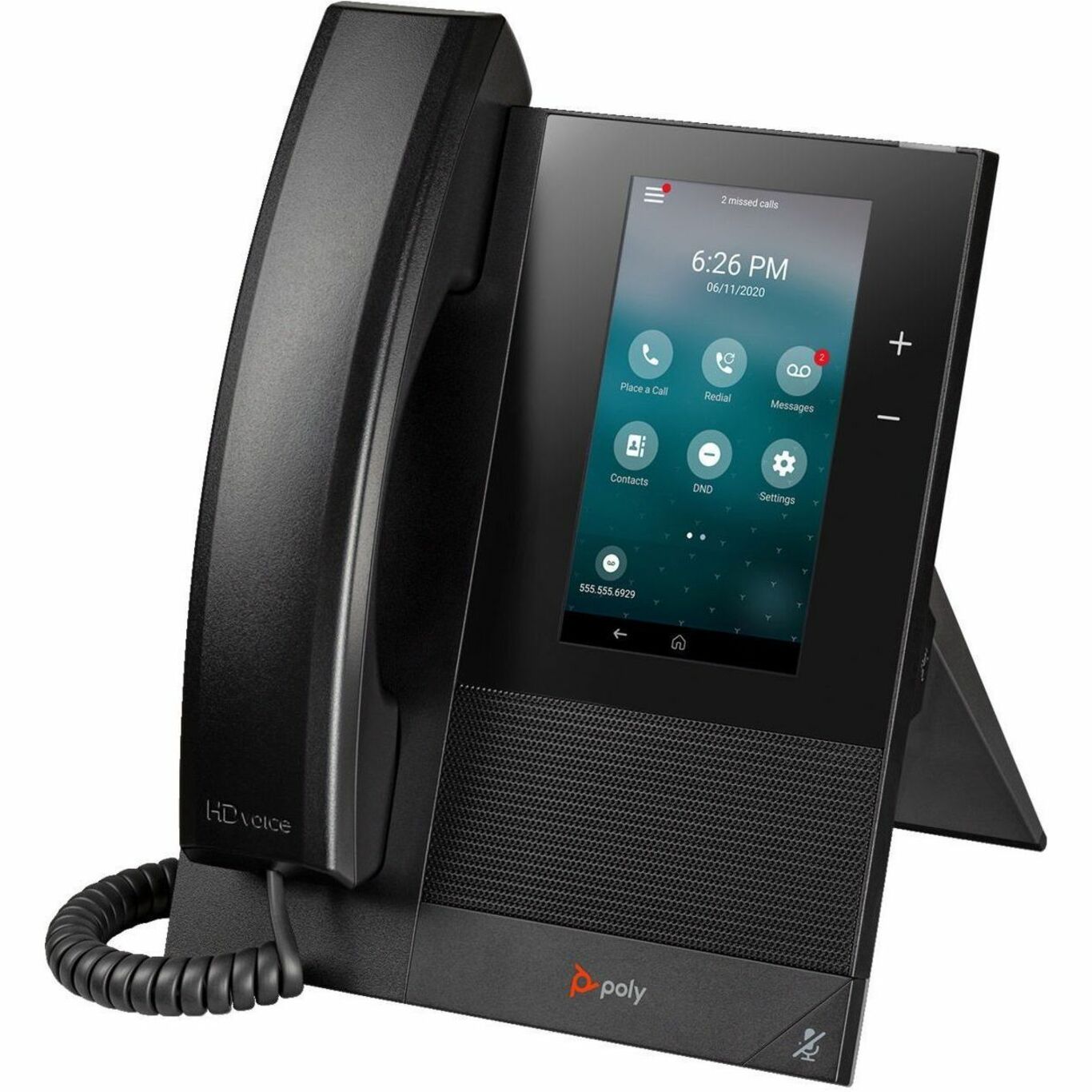 Poly CCX 400 IP Phone - Corded - Corded - Desktop, Wall Mountable - VoIP - 2 x Network (RJ-45) - PoE Ports — alternate image1