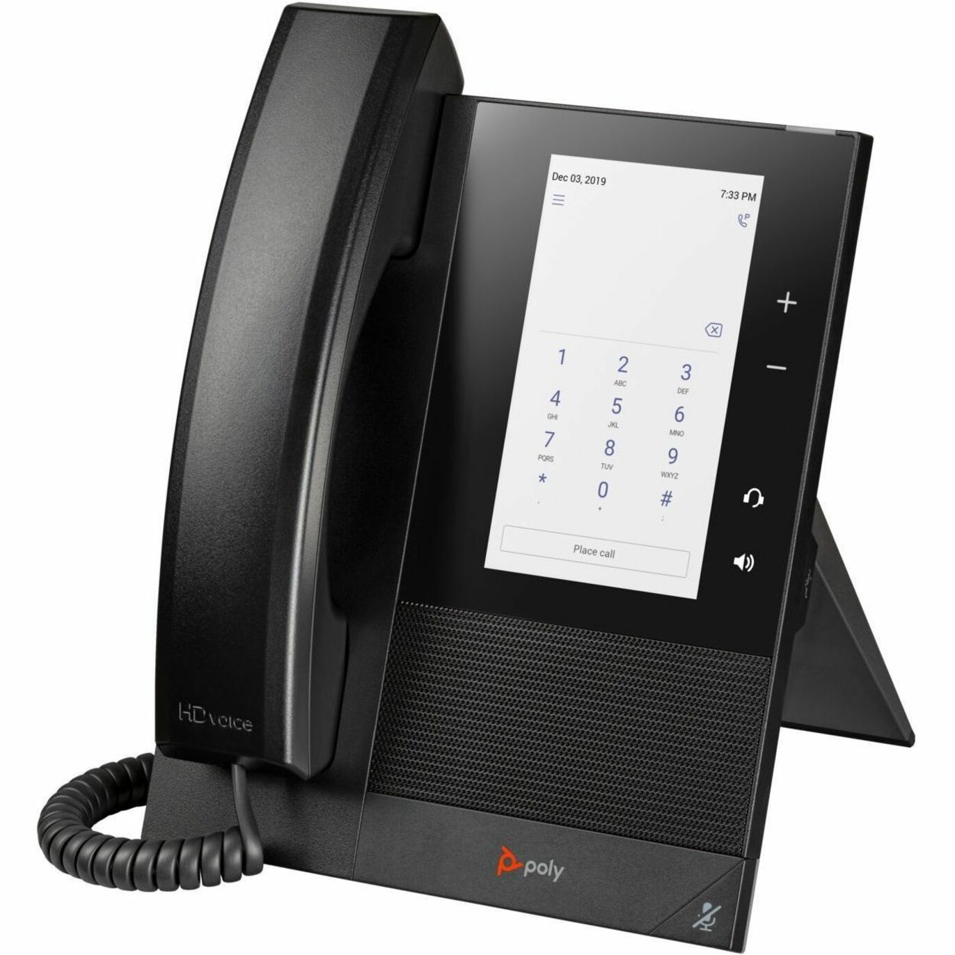 Poly CCX 400 IP Phone - Corded - Corded - Desktop, Wall Mountable - Black - 24 x Total Line - VoIP - 5" LCD - 2 x Network (RJ-45) - PoE Ports — alternate image1