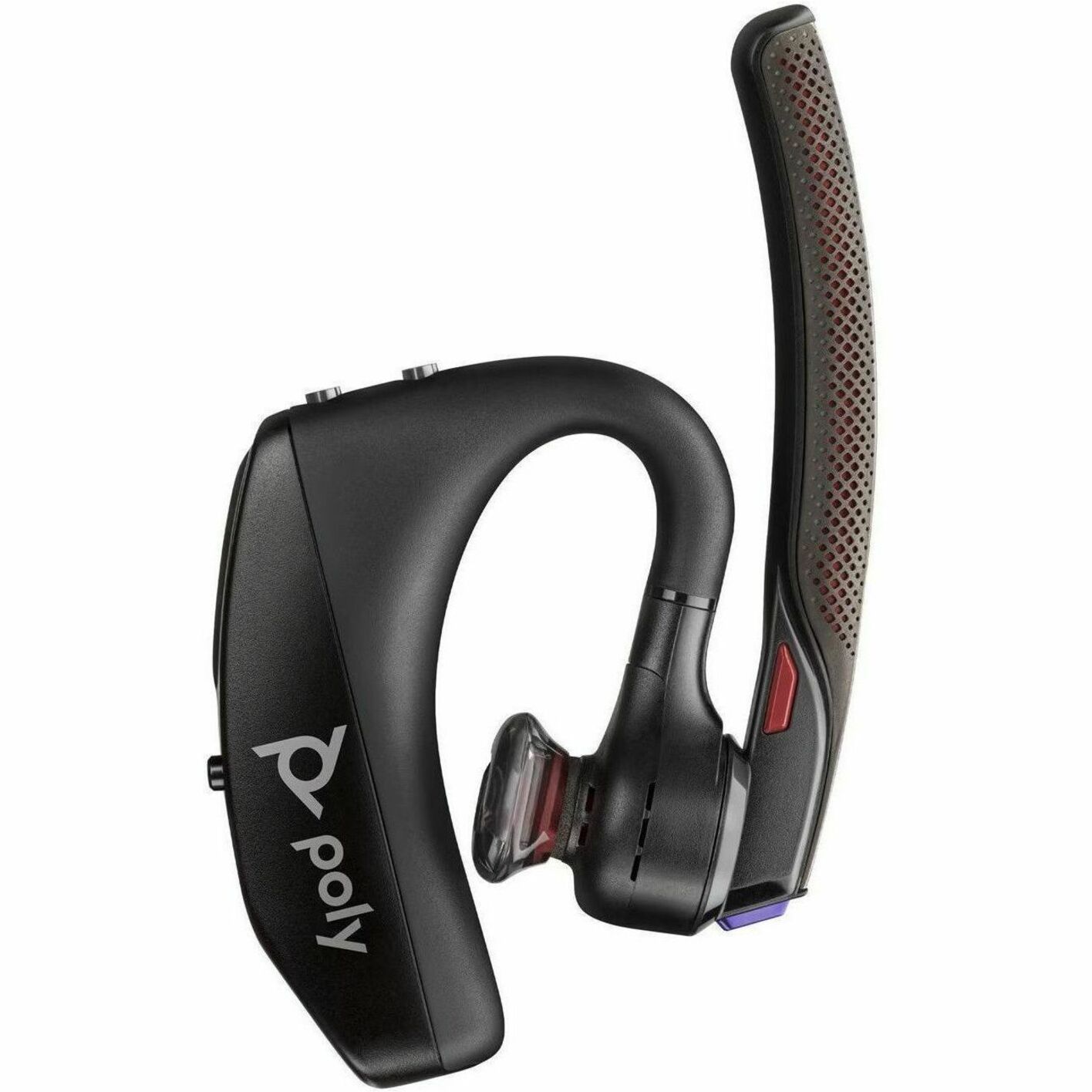Poly Voyager 5200 Earset - Microsoft Teams Certification - Google Assistant, Siri - Mono - USB Type A - Wired/Wireless - Bluetooth - 98.4 ft - 32 Ohm - 100 Hz to 20 kHz - Earbud, Over-the-ear - Monaural - In-ear - 7.12 ft Cable - Omni-directional, MEMS Technology Microphone - Noise Canceling - Black - TAA Compliant — alternate image6