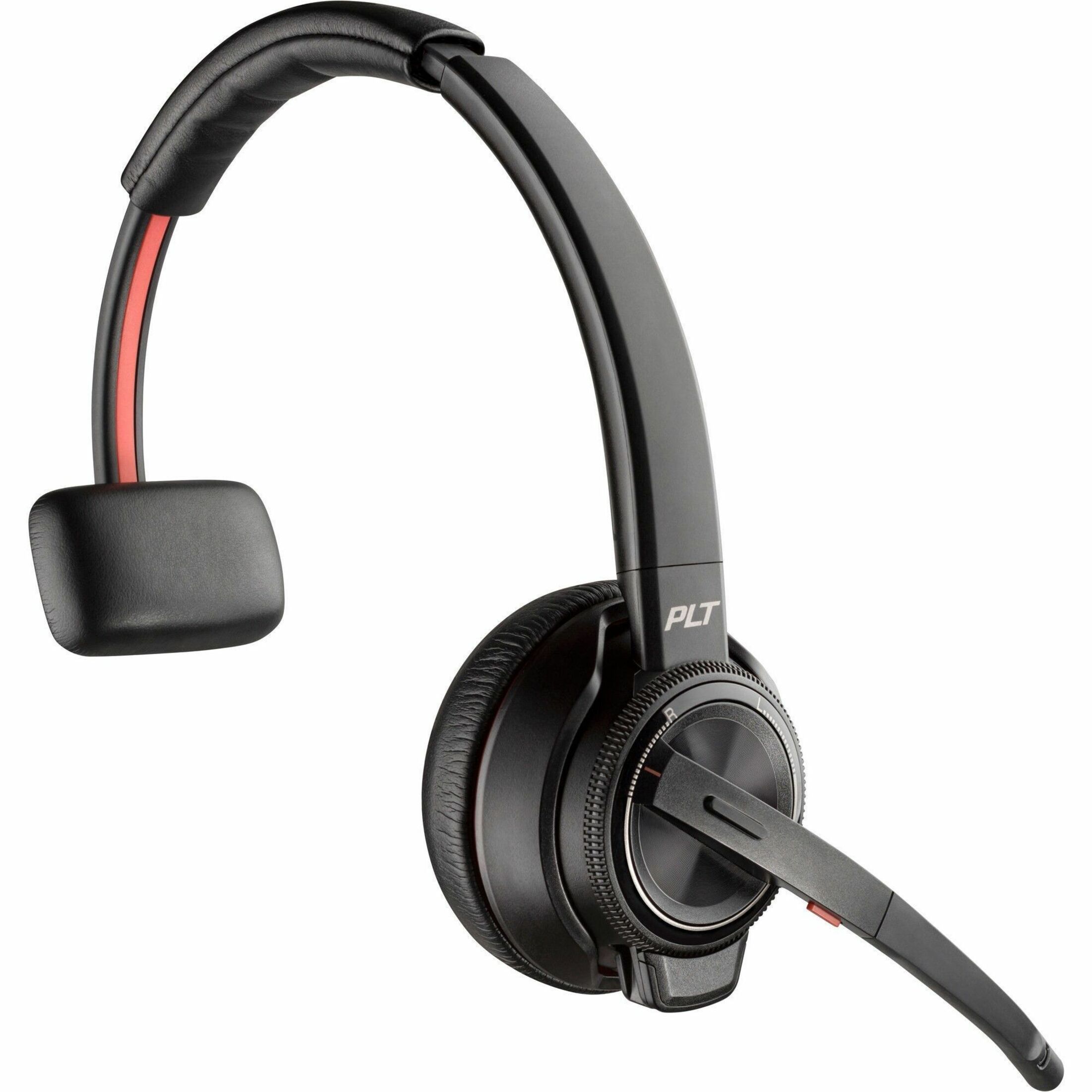Poly Savi 8210-M Office DECT 1920-1930 MHz Single Ear Headset TAA - Mono - Wireless - DECT - 590.6 ft - Over-the-head - Monaural - Ear-cup - Noise Cancelling Microphone — alternate image1