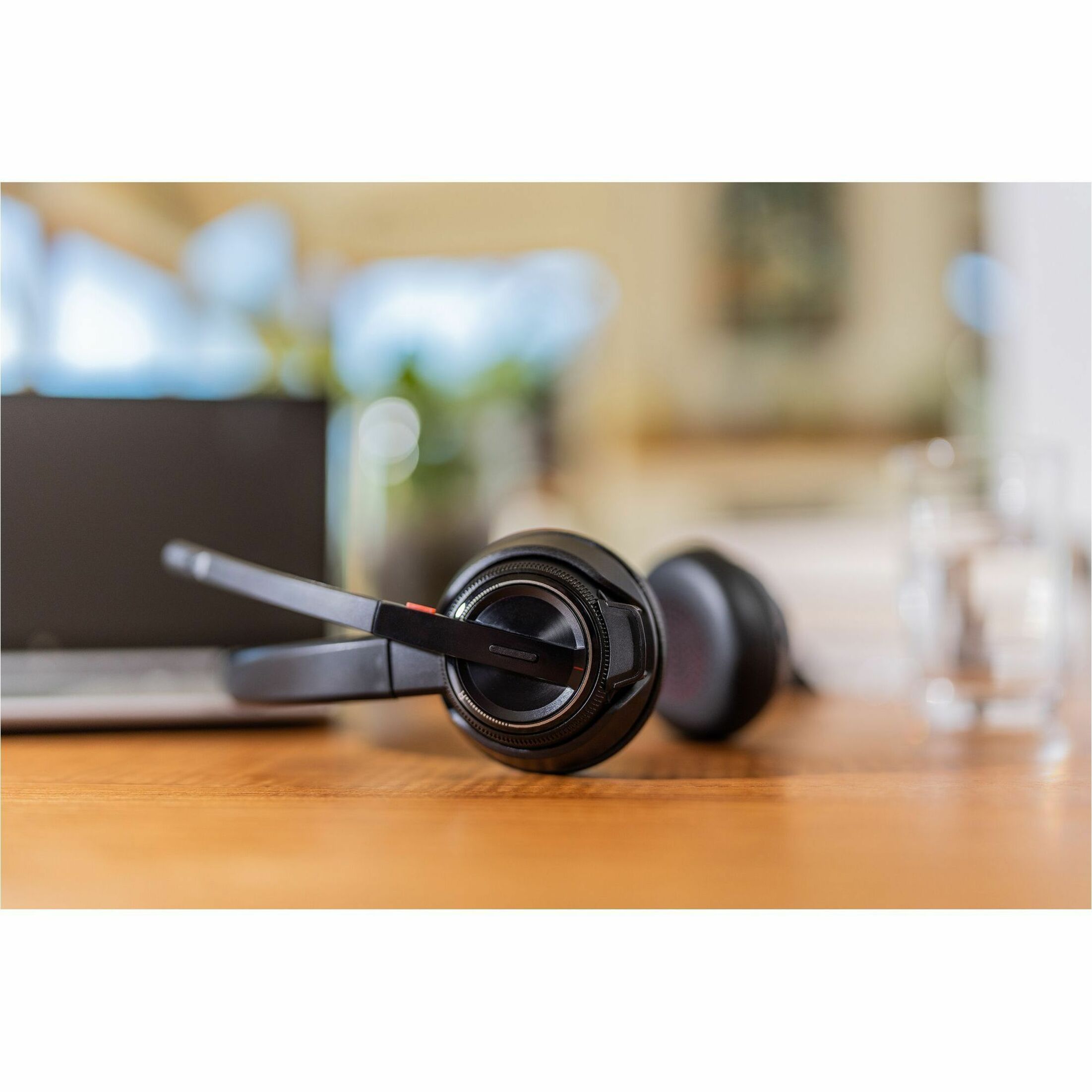Poly Savi 8220-M Office Stereo DECT 1920-1930 MHz Headset TAA - Microsoft Teams Certification - Stereo - USB Type A - Wireless - Bluetooth/DECT - 590.6 ft - 32 Ohm - 20 Hz to 20 kHz - Over-the-head, On-ear - Binaural - Supra-aural - Noise Cancelling Microphone - Black - TAA Compliant — alternate image2