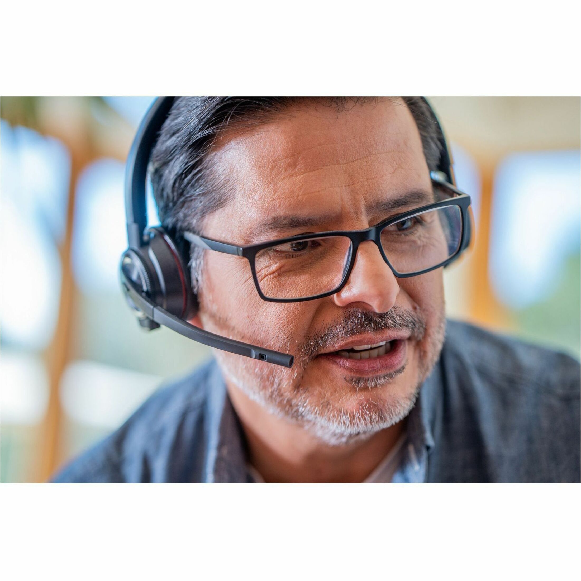Poly Savi 8220-M Office Stereo DECT 1920-1930 MHz Headset TAA - Microsoft Teams Certification - Stereo - USB Type A - Wireless - Bluetooth/DECT - 590.6 ft - 32 Ohm - 20 Hz to 20 kHz - Over-the-head, On-ear - Binaural - Supra-aural - Noise Cancelling Microphone - Black - TAA Compliant — alternate image3
