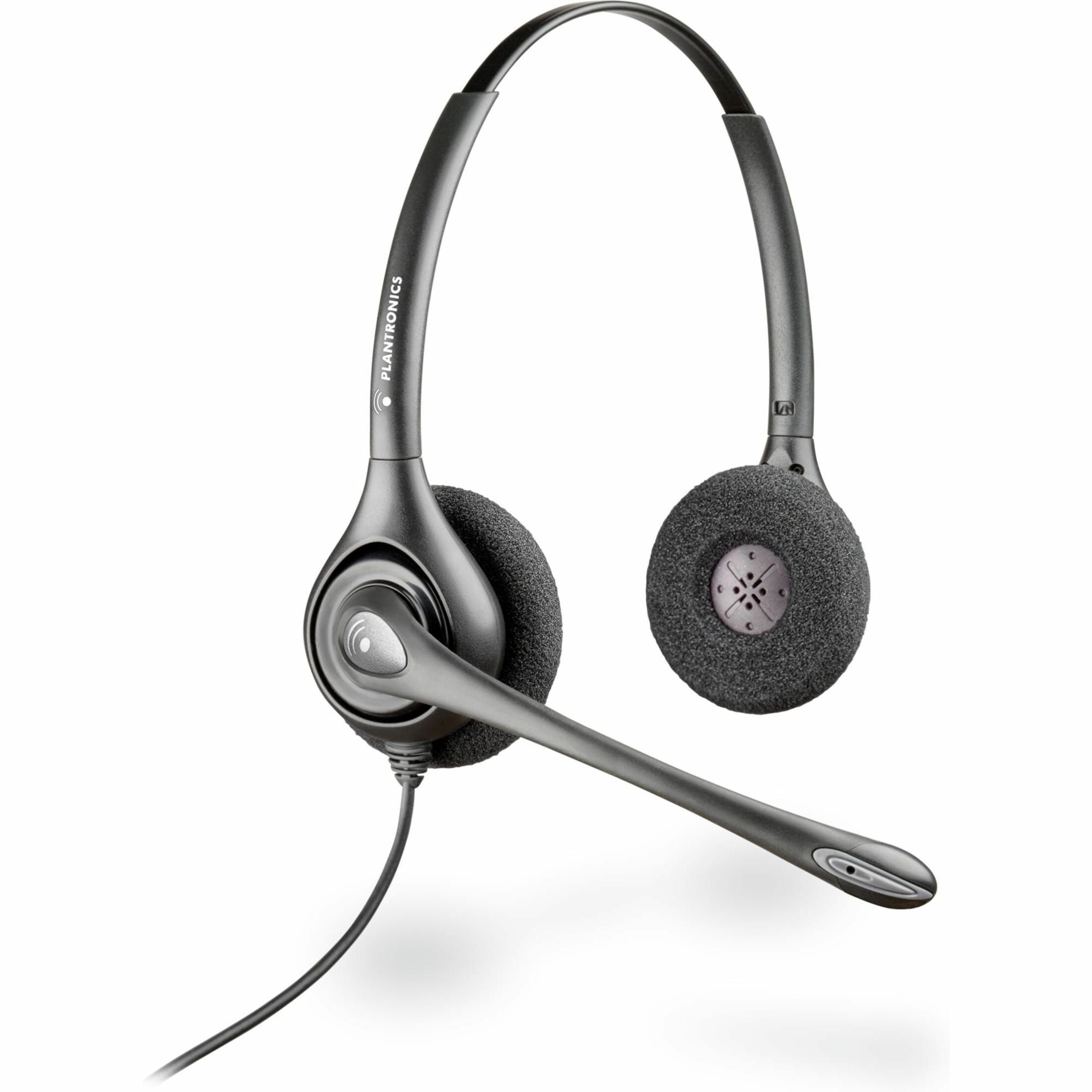 Poly HW261N Supraplus Binaural Dual Headset +Pouch TAA - Stereo - Wired - 125 Ohm - 100 Hz to 10 kHz - On-ear - Binaural - Ear-cup - Noise Cancelling, Electret Microphone