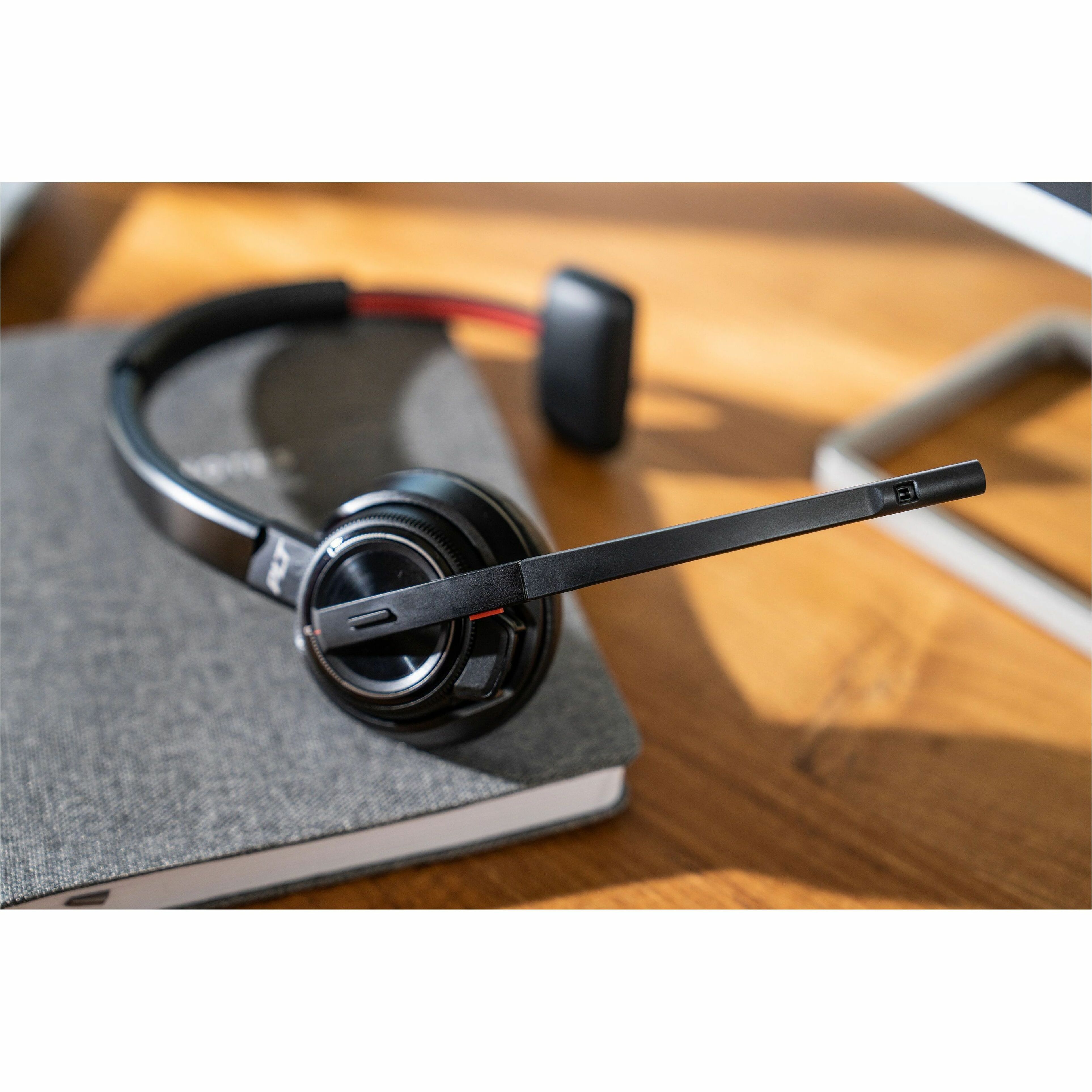 Poly Savi 8210 Office DECT 1920-1930 MHz Single Ear Headset - Monaural - Ear-cup - 180 ft - Bluetooth/DECT - 32 Ohm - 20 Hz to 20 kHz - Noise Cancelling Microphone - Charging Cradle — alternate image1