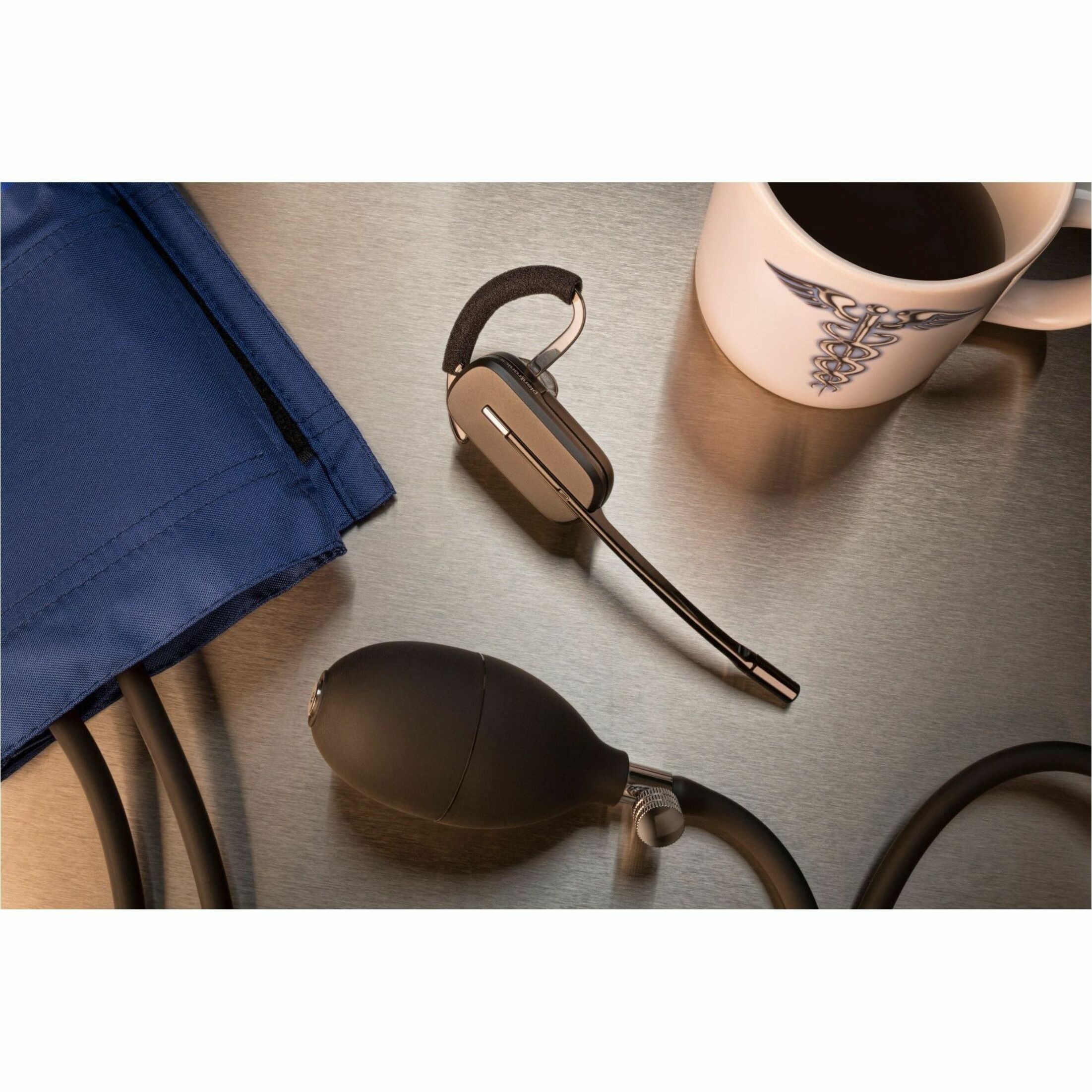 Poly CS540A Headset with handset lifter TAA - Mono - Wireless - DECT - 393.7 ft - Over-the-ear - Monaural - In-ear - Noise Cancelling Microphone - Noise Canceling - Black - TAA Compliant — life style