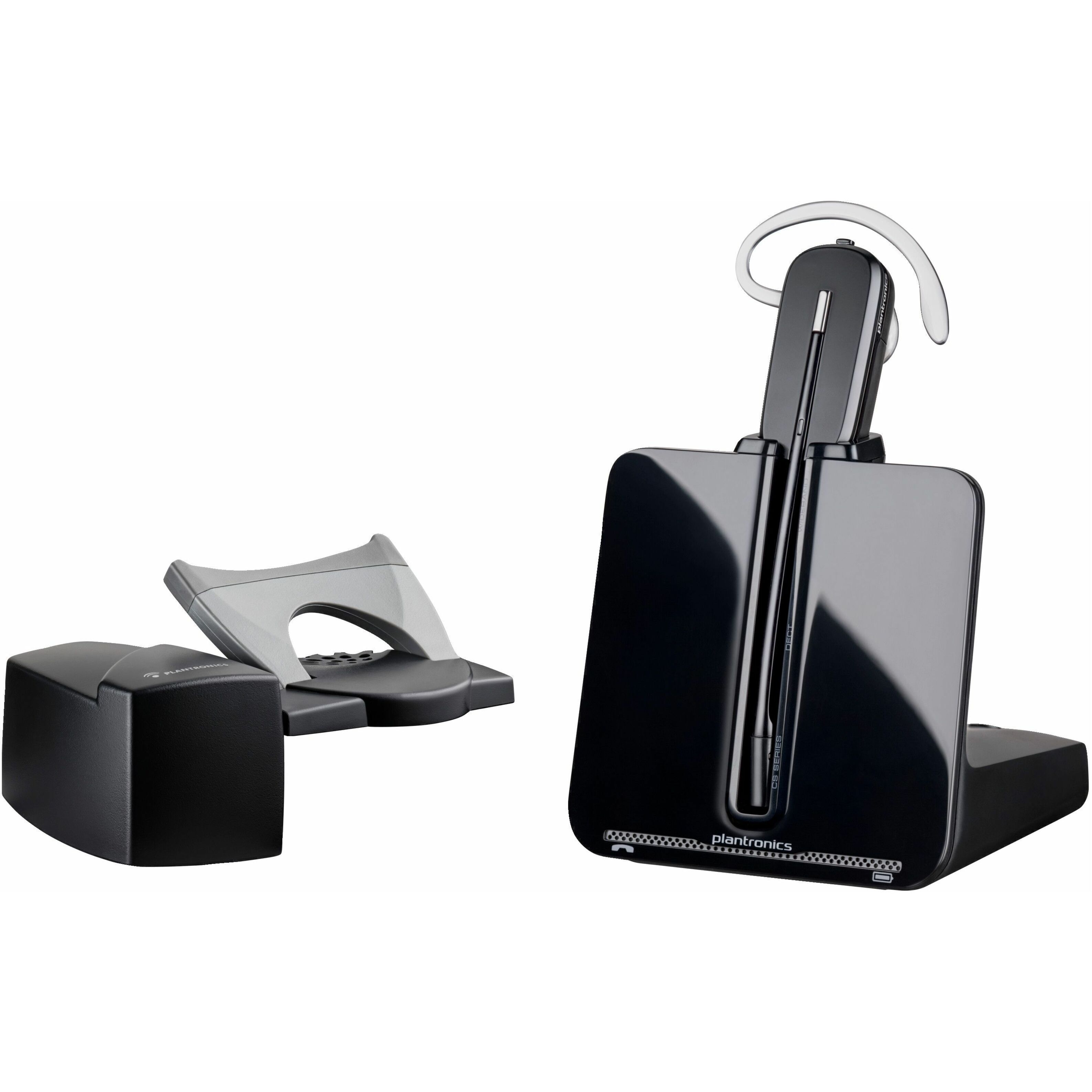 Poly CS540A Headset with handset lifter TAA - Mono - Wireless - DECT - 393.7 ft - Over-the-ear - Monaural - In-ear - Noise Cancelling Microphone - Noise Canceling - Black - TAA Compliant