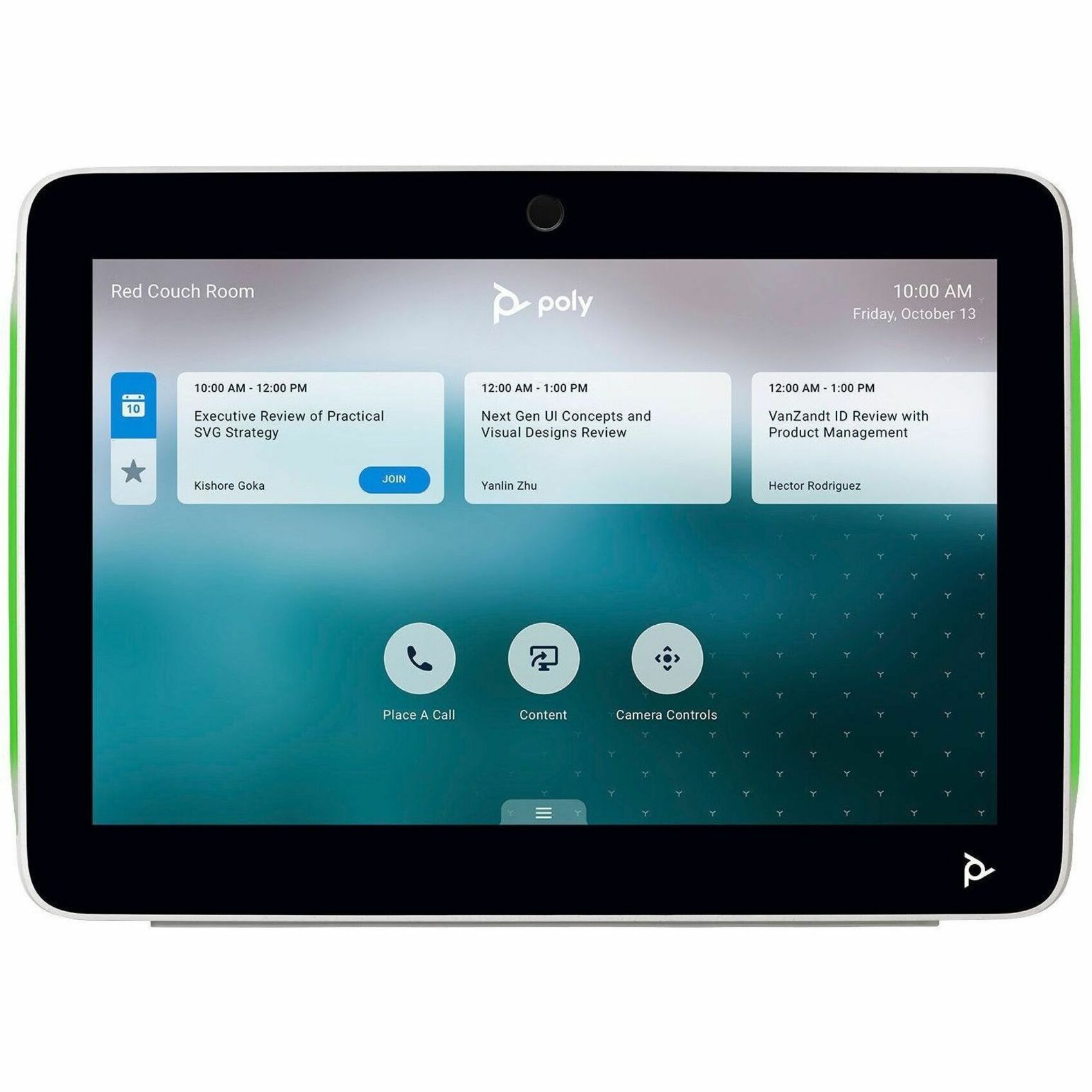 Poly Glass Mount for Touch Panel - White — front