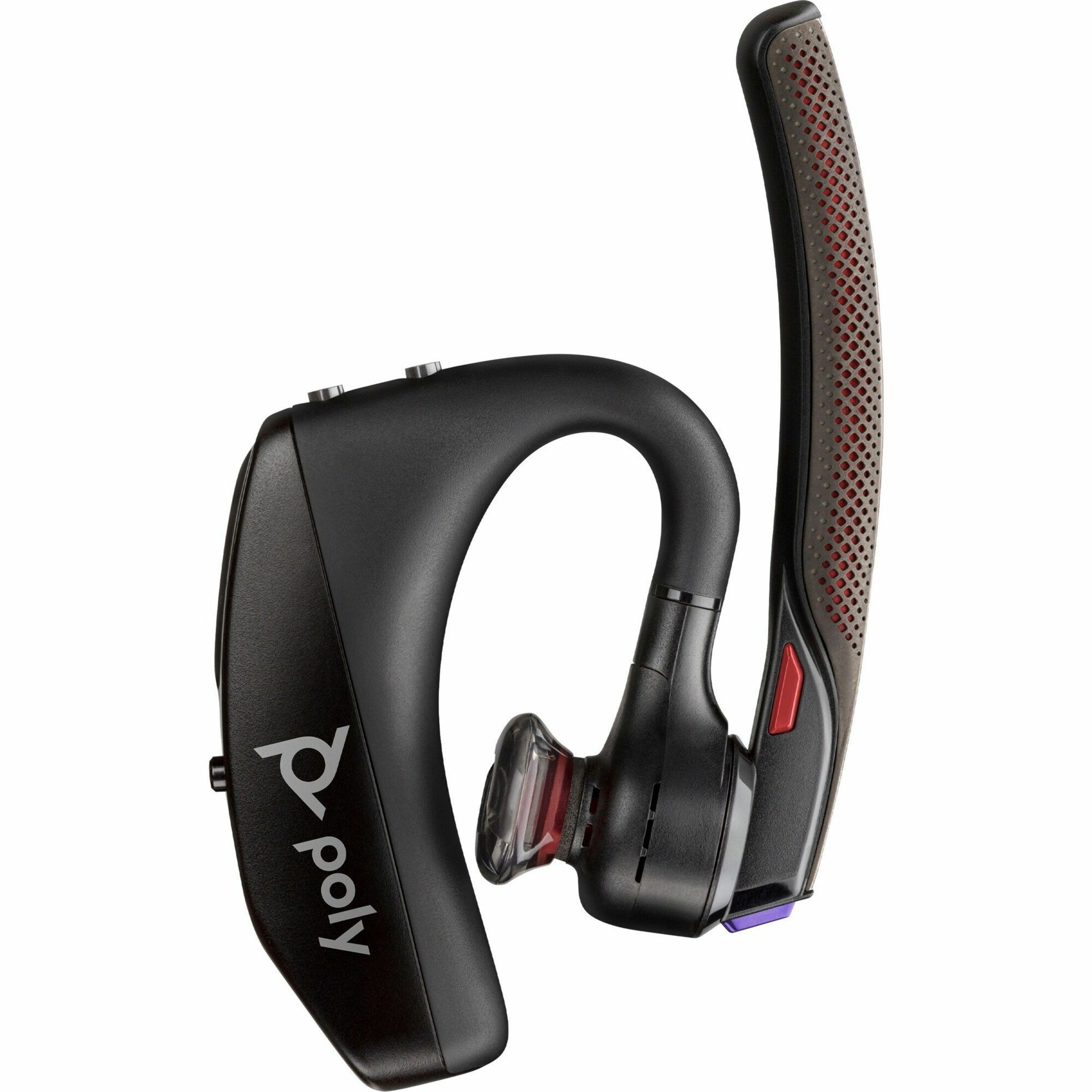 Poly Voyager 5200-M Office Headset +USB-C to Micro USB Cable TAA - Microsoft Teams Certification - Google Assistant, Siri - Mono - USB Type C, RJ-11 - Wireless - Bluetooth - 246.1 ft - 32 Ohm - 100 Hz to 20 kHz - On-ear - Monaural - In-ear - 7.10 ft Cable - Omni-directional, Directional, MEMS Technology, Noise Cancelling Microphone - Noise Canceling - Black - TAA Compliant
