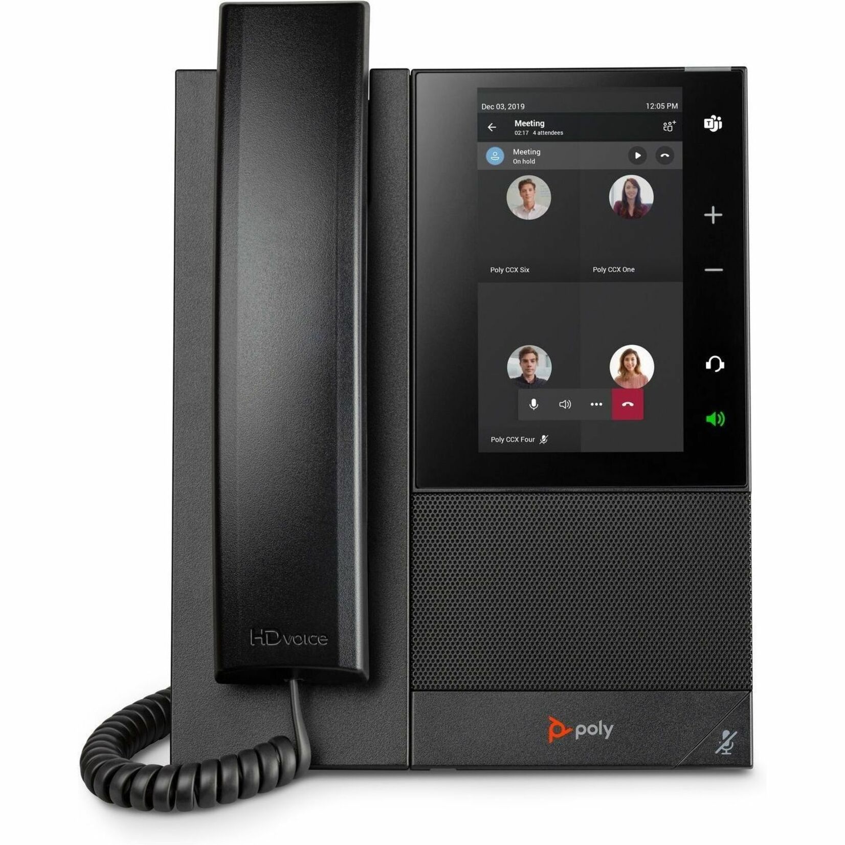 Poly CCX 505 IP Phone - Corded - Corded/Cordless - Wi-Fi, Bluetooth - Desktop, Wall Mountable - Black - 24 x Total Line - VoIP - 5" LCD - IEEE 802.11b/g/n - 2 x Network (RJ-45) - PoE Ports — alternate image4