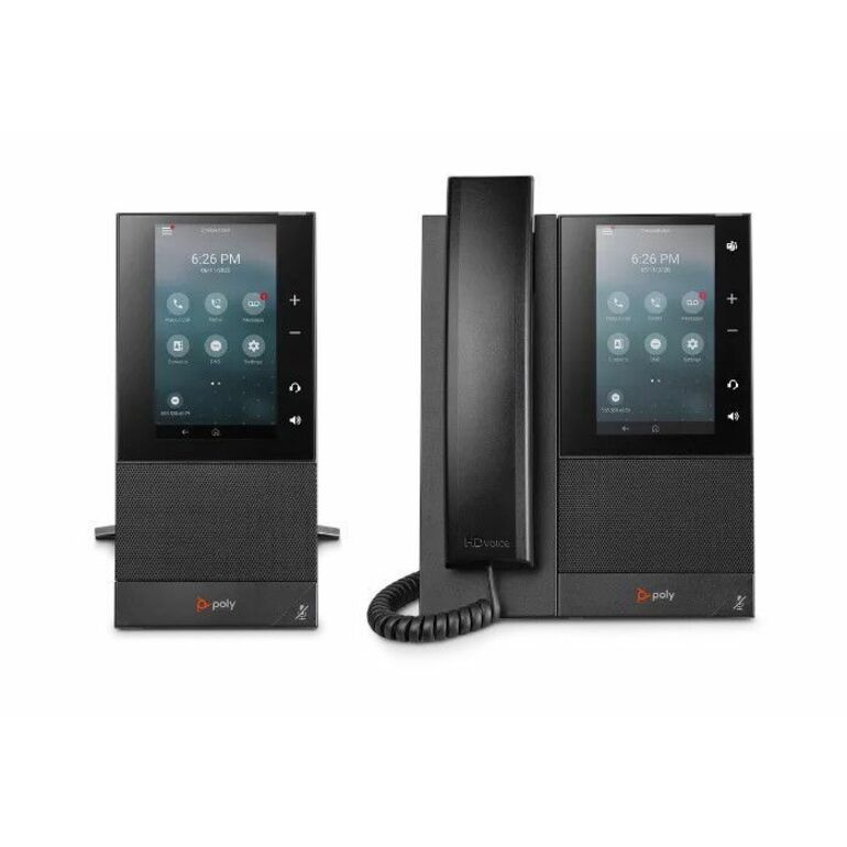 Poly CCX 505 IP Phone - Corded - Corded/Cordless - Wi-Fi, Bluetooth - Desktop, Wall Mountable - Black - 24 x Total Line - VoIP - 5" LCD - IEEE 802.11b/g/n - 2 x Network (RJ-45) - PoE Ports