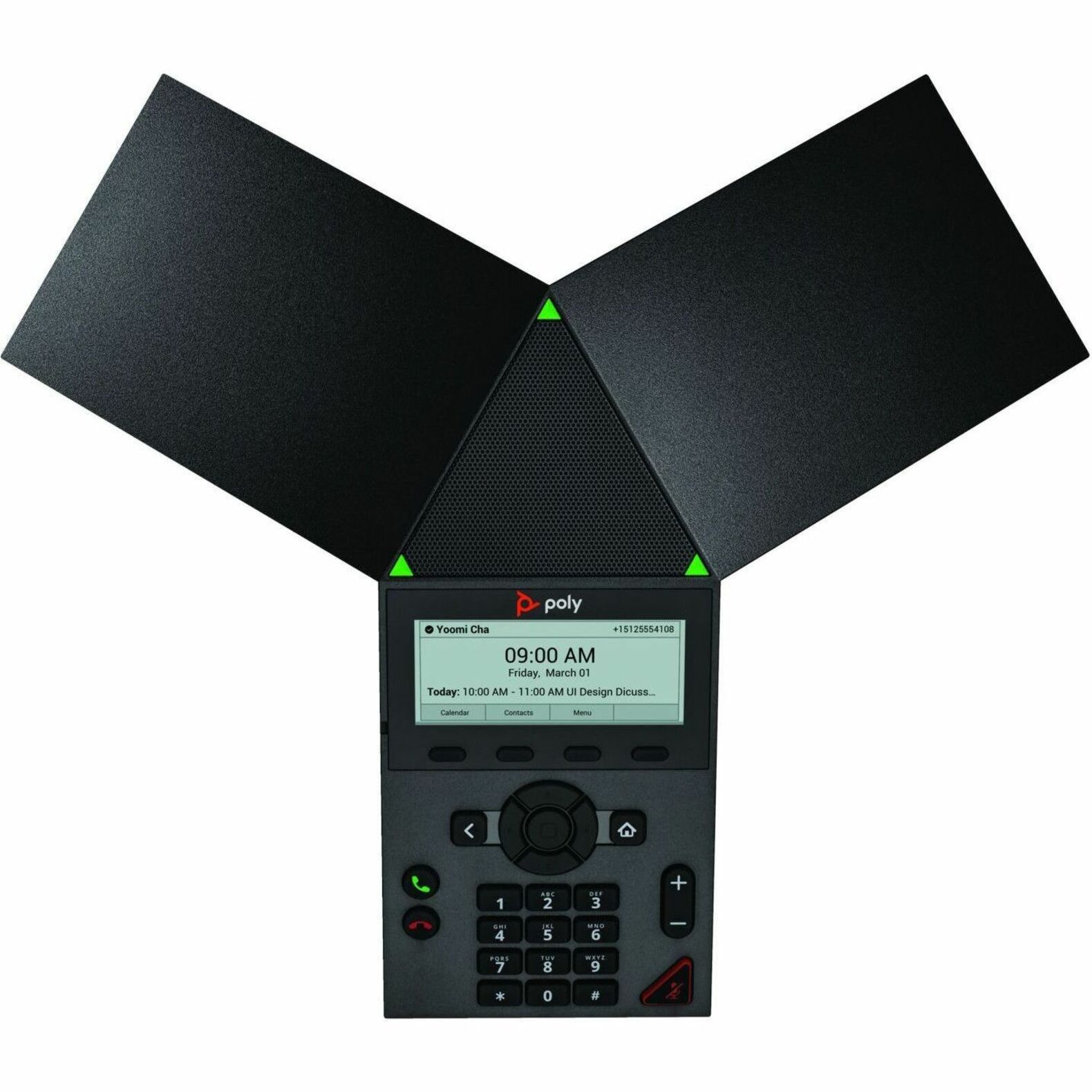 Poly Trio 8300 IP Conference Station - Corded - Wi-Fi, Bluetooth - 3 x Total Line - VoIP - 1 x Network (RJ-45) - PoE Ports — alternate image3