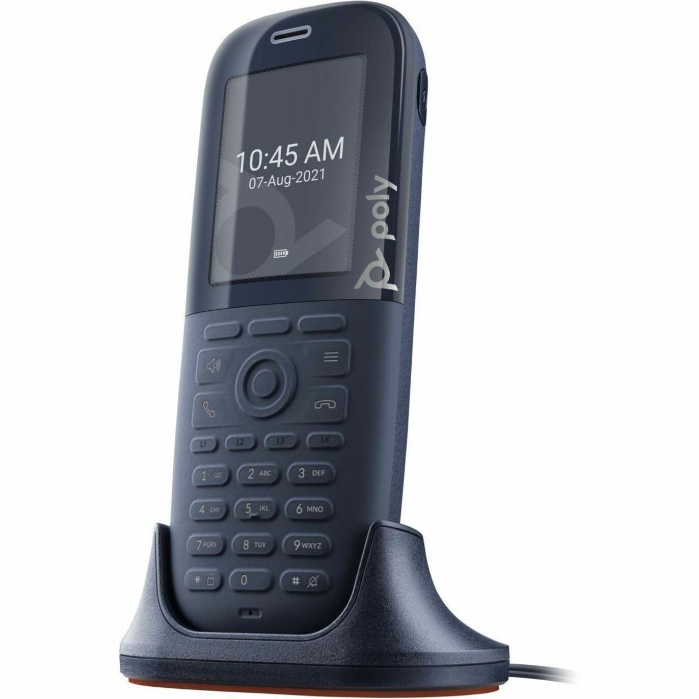 Poly Rove 30 DECT Phone Handset - Cordless - DECT - 2.4" Screen Size - Audio - Headset Port - 18 Hour Battery Talk Time - Black — leftmaximum