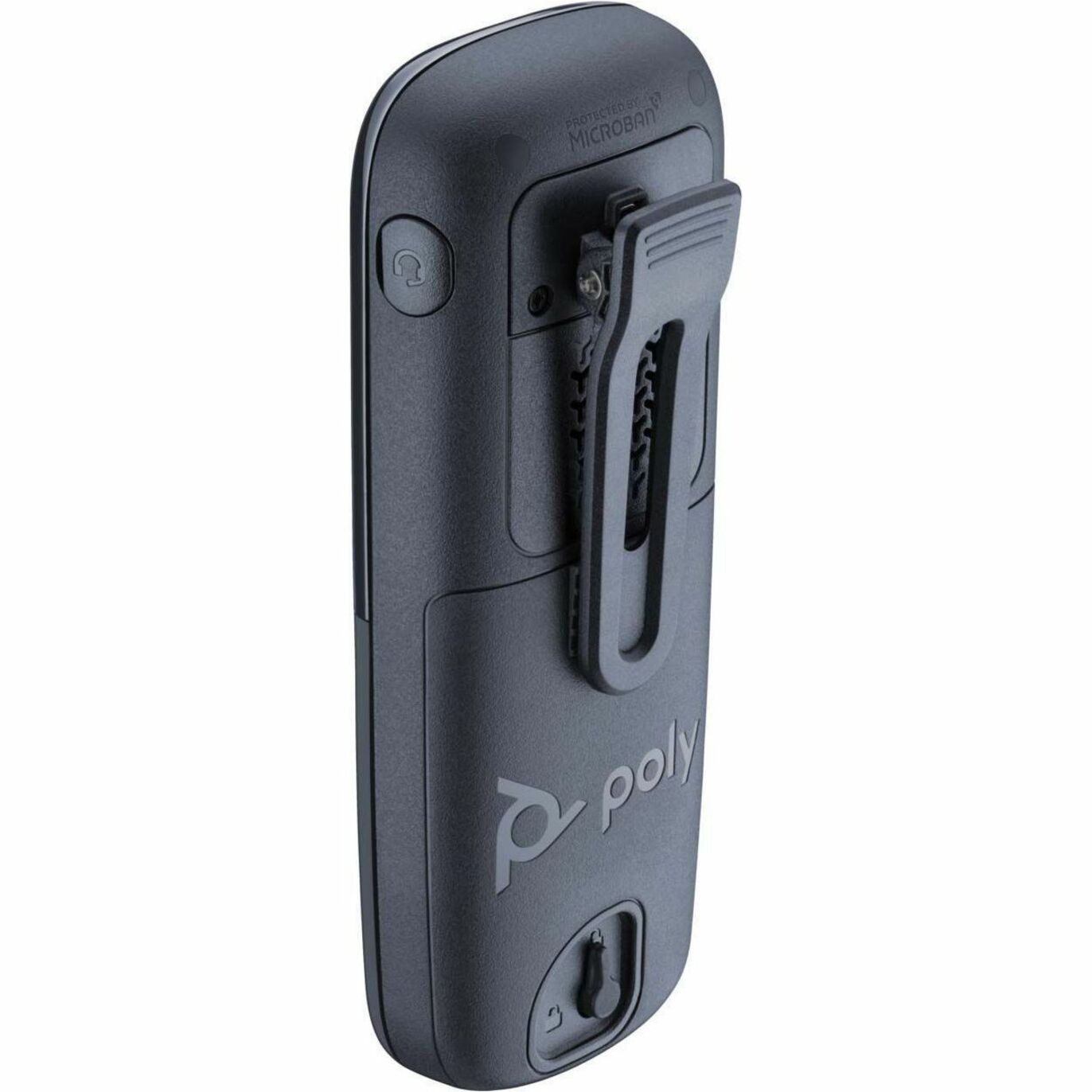 Poly Rove 30 DECT Phone Handset - Cordless - DECT - 2.4" Screen Size - Audio - Headset Port - 18 Hour Battery Talk Time - Black — rear
