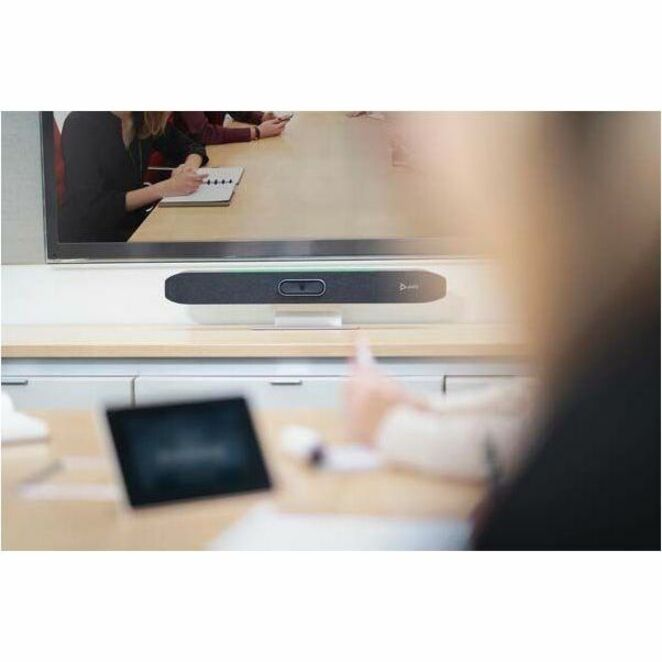 Poly Studio X50 All-In-One Video Bar No Radio GSA/TAA JITC - For Boardroom - Small/Medium Room Size Supported - 3840 x 2160 Video (Live) - 3840 x 2160 Video (Content) - H.323, SIP, H.235 - 4K UHD - 4K UHD - 60 fps - H.264, H.264 High Profile, H.265, H.239 - AAC-LD, G.719, G.722.1C, G.722, G.722.1, G.711, G.728, G.729a, Siren 22, Siren 14 - 1 x Network (RJ-45) - 1 x HDMI In - 2 x HDMI Out - 1 x Video Input - 3 x Video Output - Audio Line In - Audio Line Out - USB - Gigabit Ethernet - Wireles — alternate image4