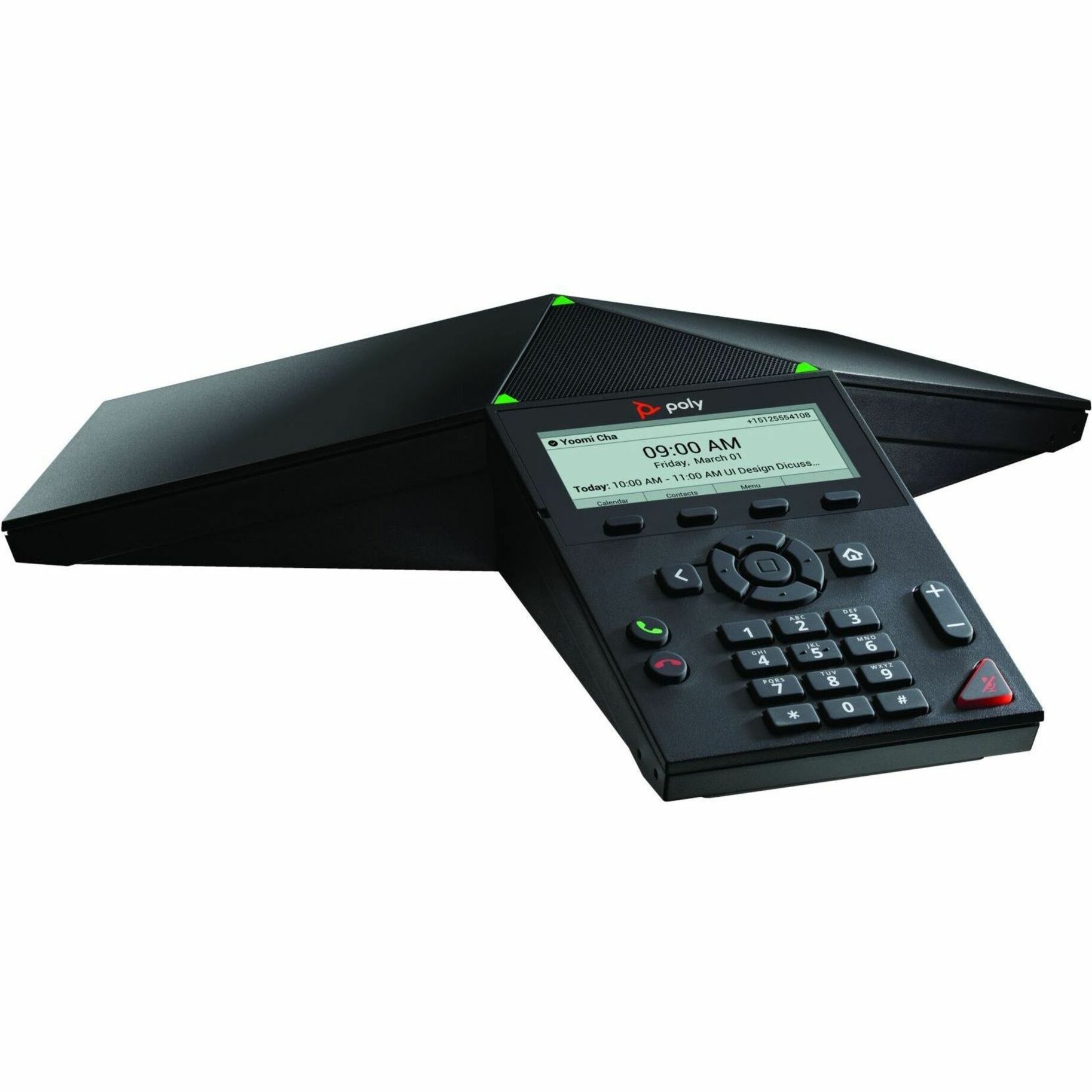 Poly Trio 8300 IP Conference Station - Corded - Wi-Fi, Bluetooth - Black - VoIP - 1 x Network (RJ-45) - PoE Ports — alternate image2