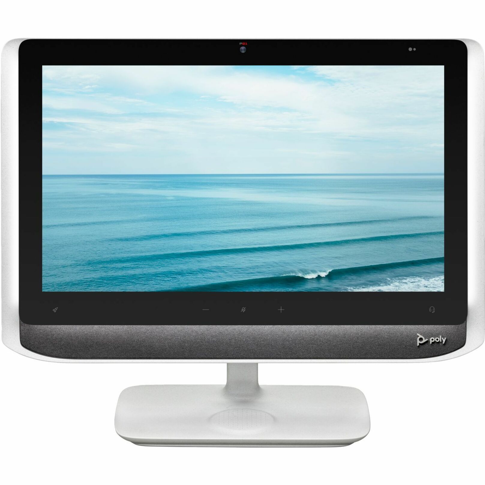 Poly Studio P P21 22" Class Webcam Full HD LCD Monitor - 16:9 - 21.5" Viewable - LED Backlight - 1920 x 1080 - 16.7 Million Colors - 250 Nit - Speakers - USB Type-C — alternate image1