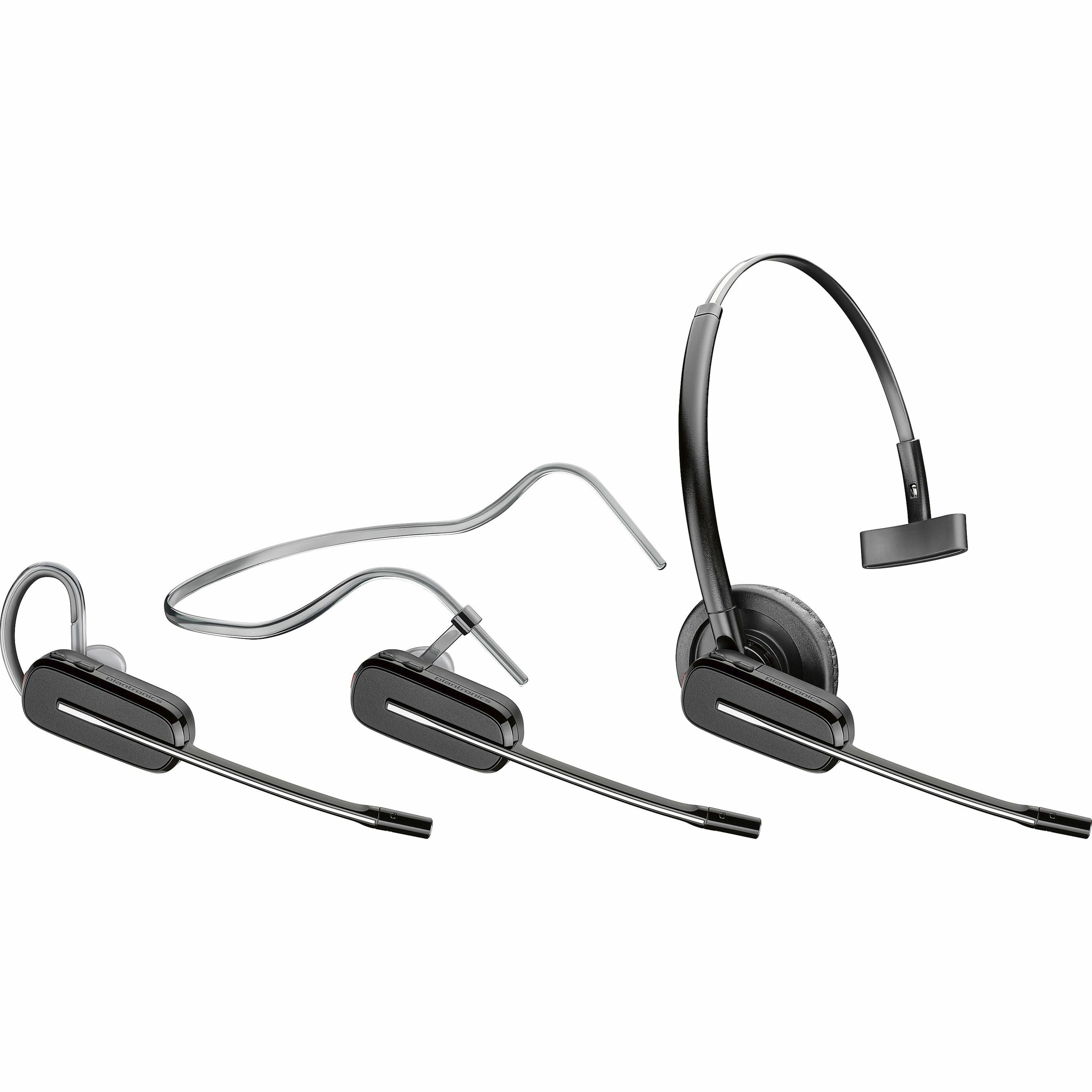 Poly Savi 8240 Office DECT 1920-1930 MHz USB-A Headset TAA - Mono - USB Type A, RJ-11 - Wired/Wireless - Bluetooth/DECT - 590 ft - 32 Ohm - 20 Hz to 20 kHz - On-ear, Over-the-head - Monaural - Supra-aural - Noise Cancelling Microphone - Black - TAA Compliant