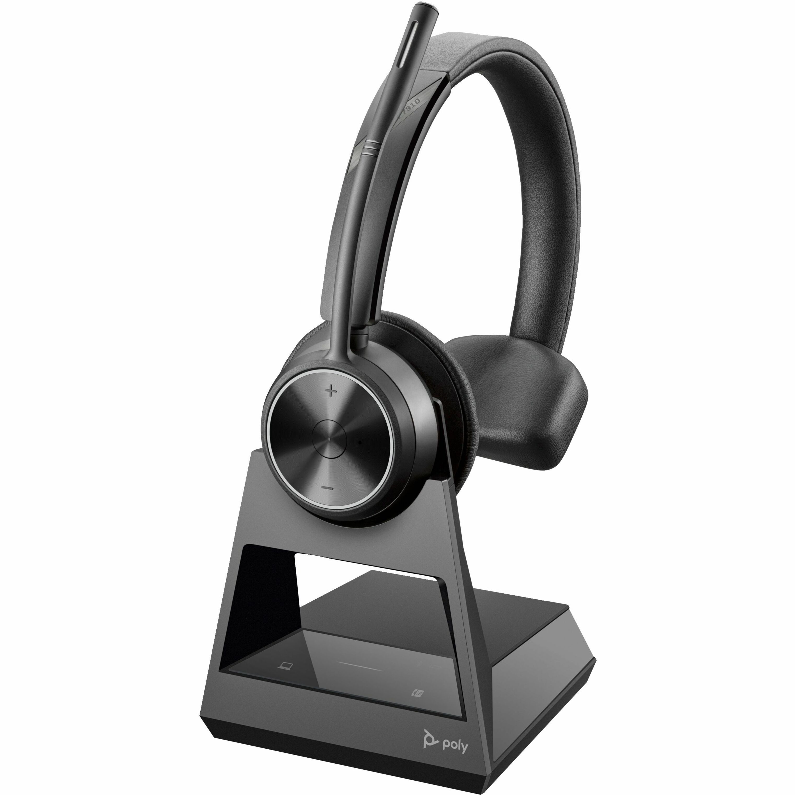Poly Savi 7310 Office DECT 1920-1930 MHz Headset TAA - Mono - Wireless - Bluetooth/DECT - 590.6 ft - 20 Hz to 20 kHz - On-ear, Over-the-head - Monaural - Ear-cup - Noise Cancelling Microphone